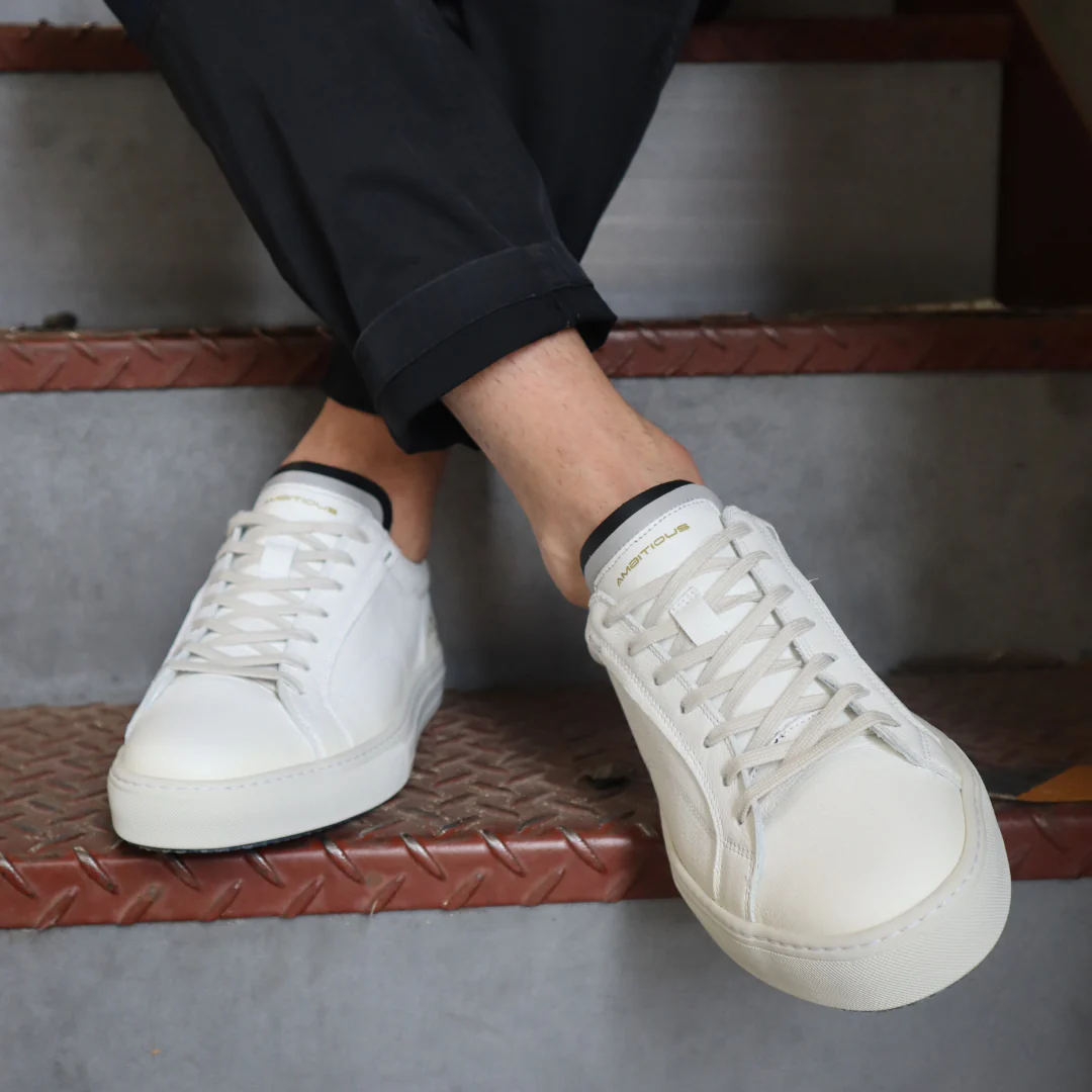 Ambitious Anopolis Lace up Mens Sneaker White Black - Image 3