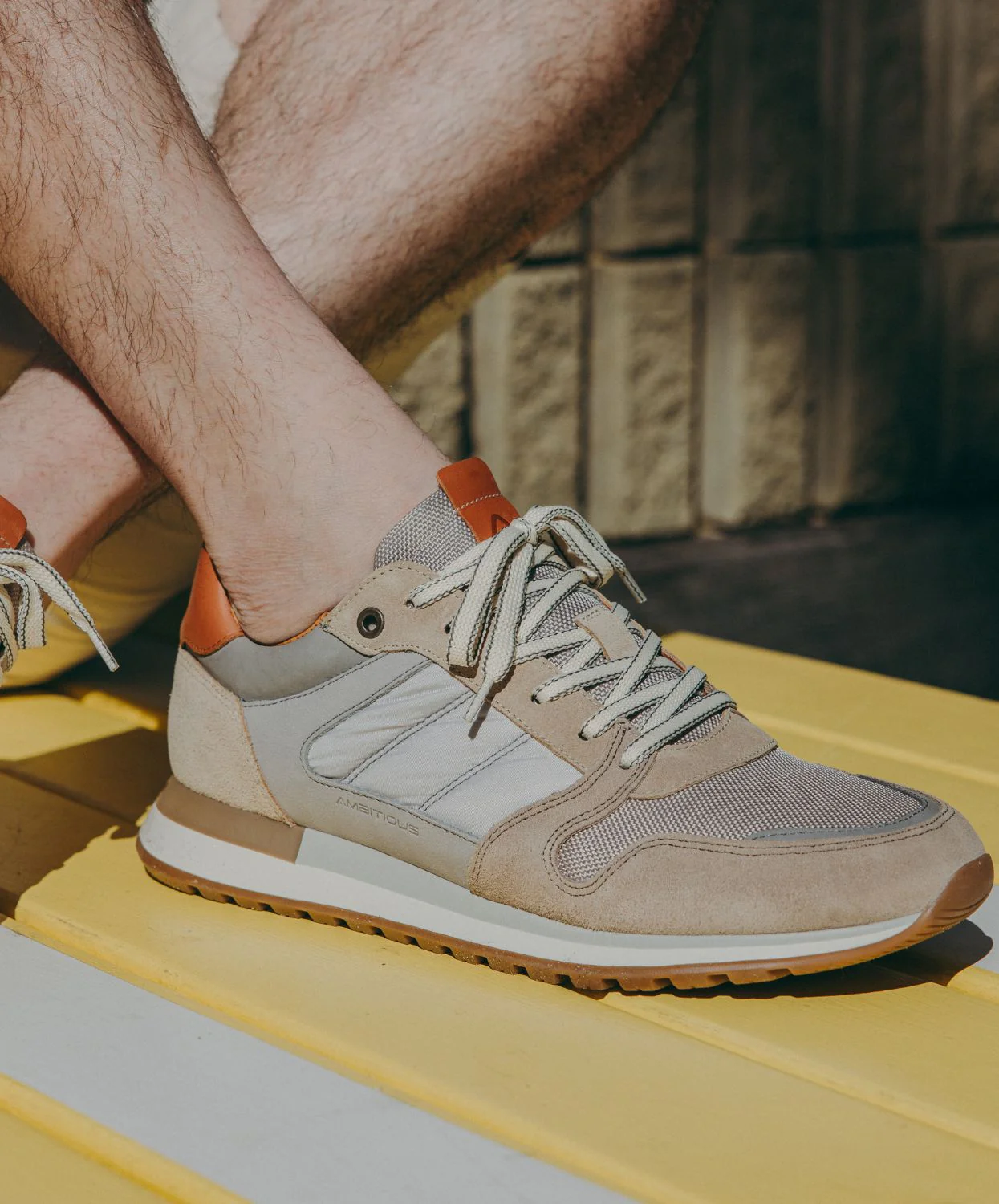 Ambitious Grizz Mens Sneaker Beige Combi - Image 3