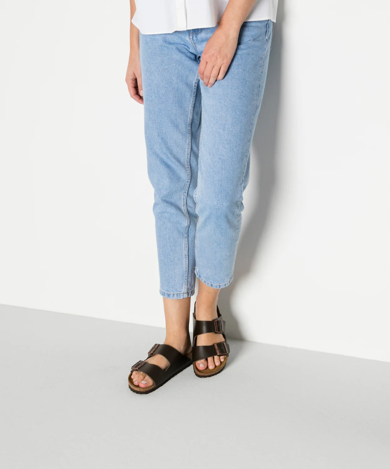 Birkenstock Arizona Leather Dark Brown Sandals - Image 2