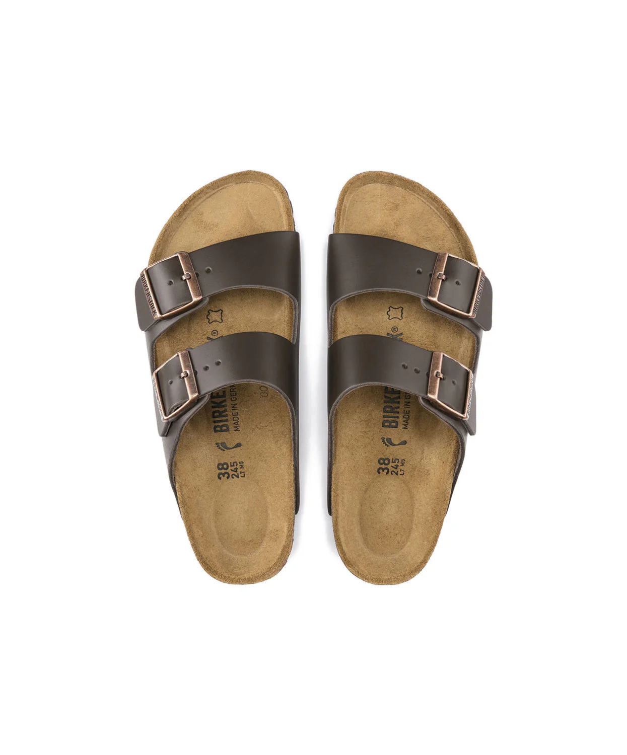 Birkenstock Arizona Leather Dark Brown Sandals - Image 6