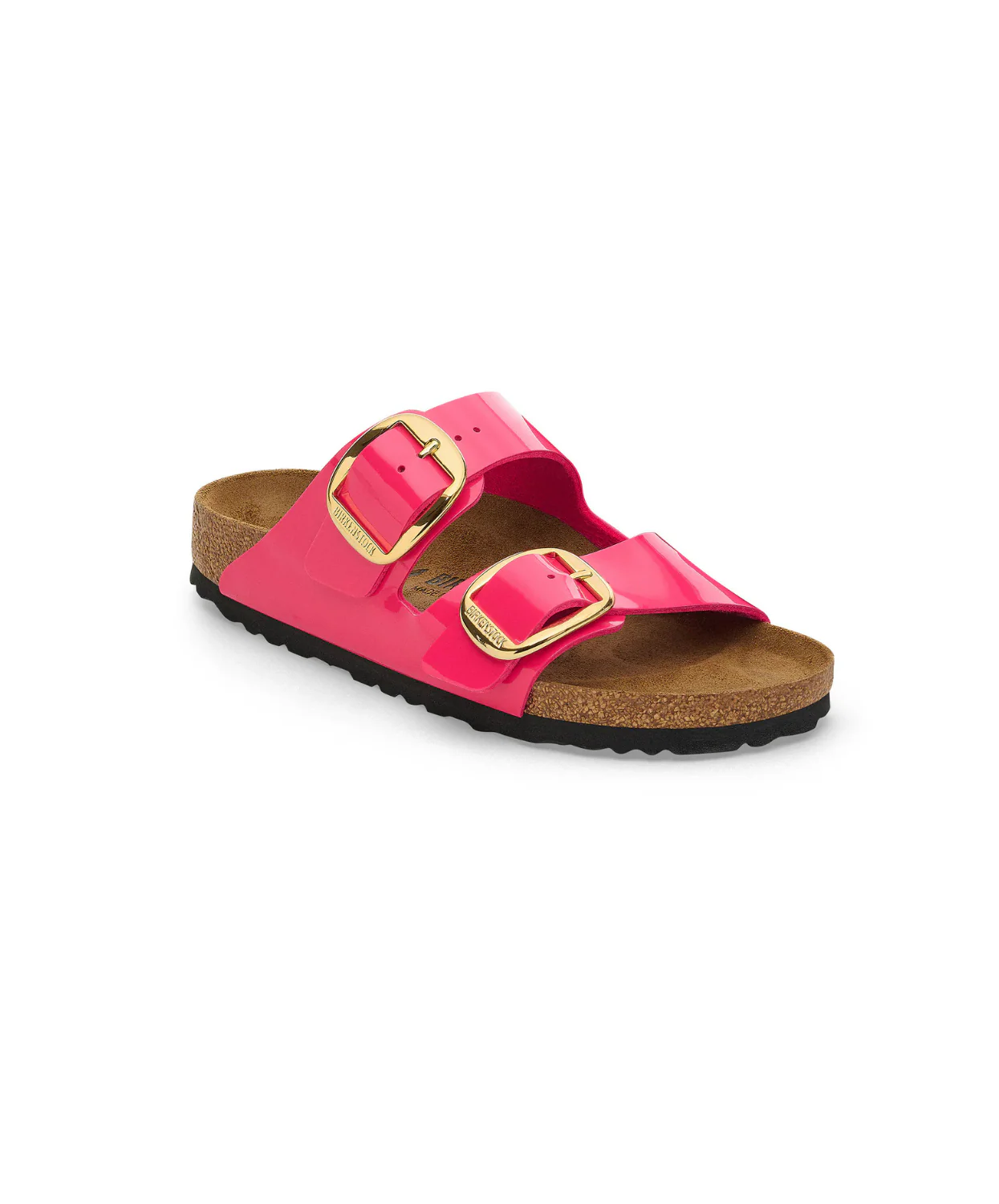 Birkenstock Arizona Big Buckle Birko-Flor Fuchsia Fusion Patent Sandals - Image 2