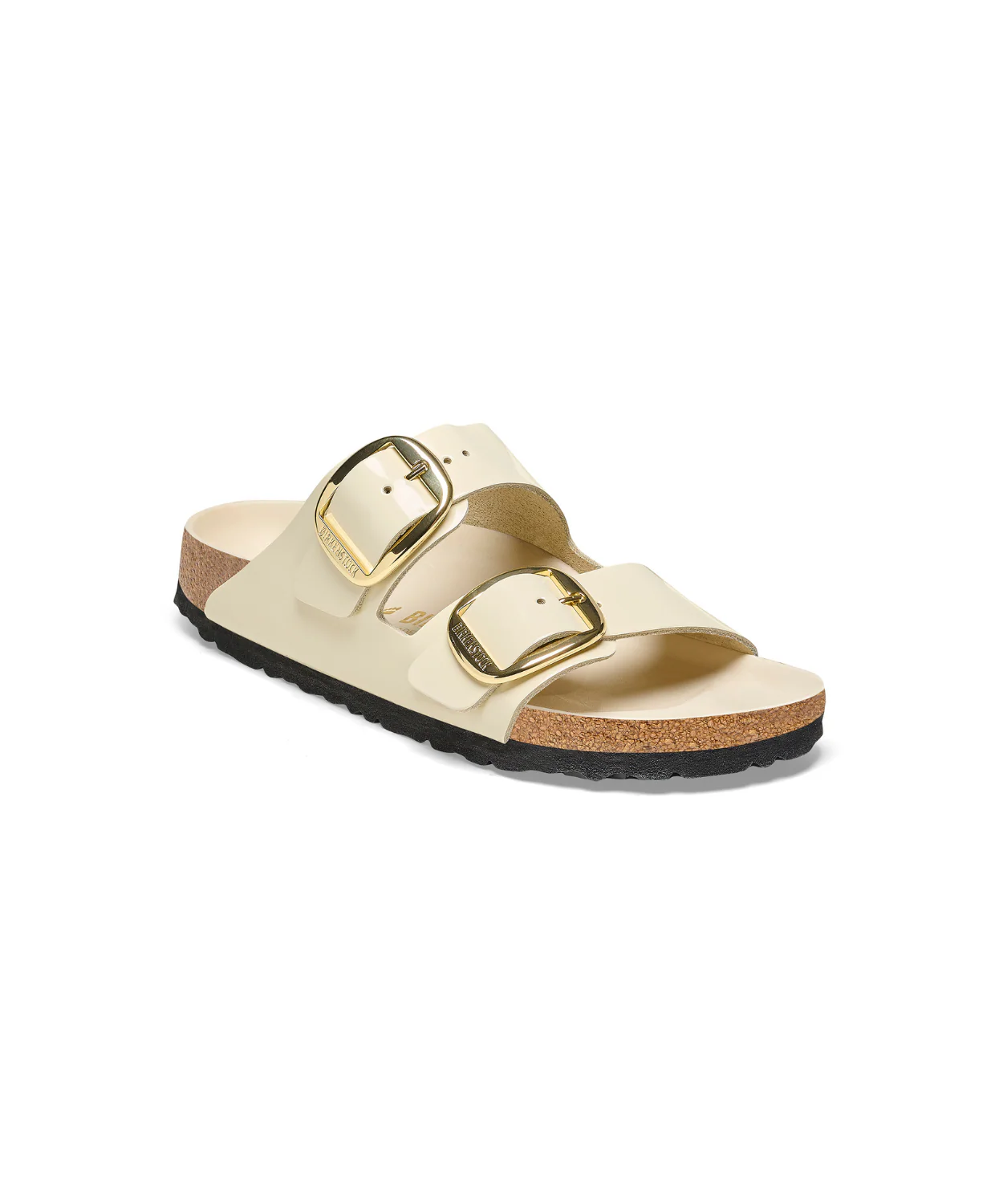 Birkenstock Arizona Big Buckle High Shine Natural/Patent Leather Ecru Sandals - Image 4