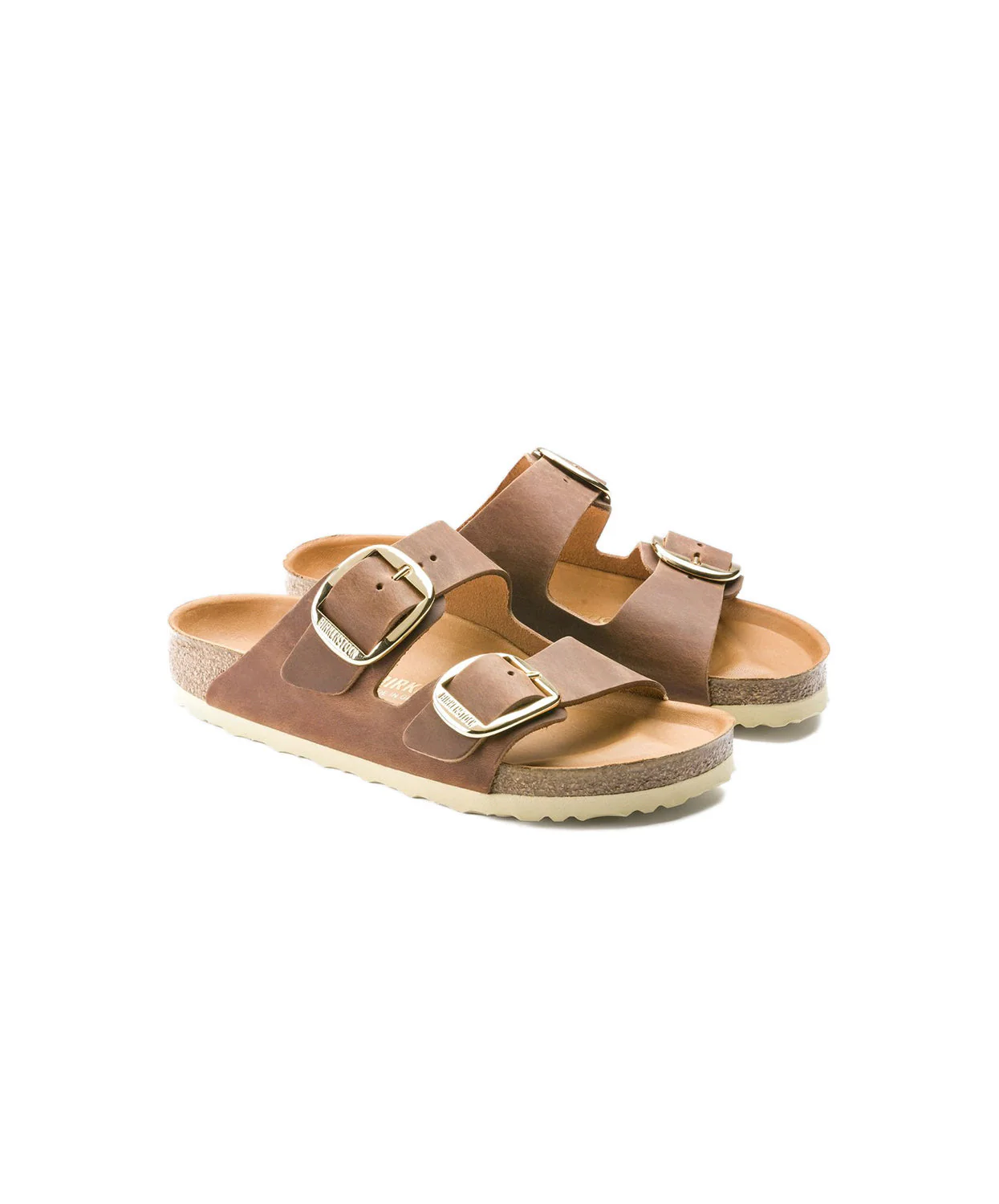 Birkenstock Arizona Big Buckle Oiled Leather Cognac Sandals - Image 4