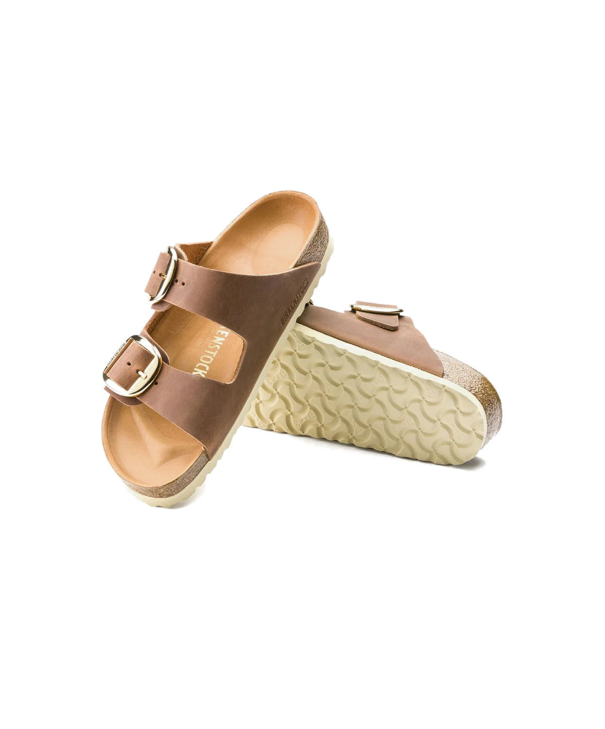 Birkenstock Arizona Big Buckle Oiled Leather Cognac Sandals - Image 5