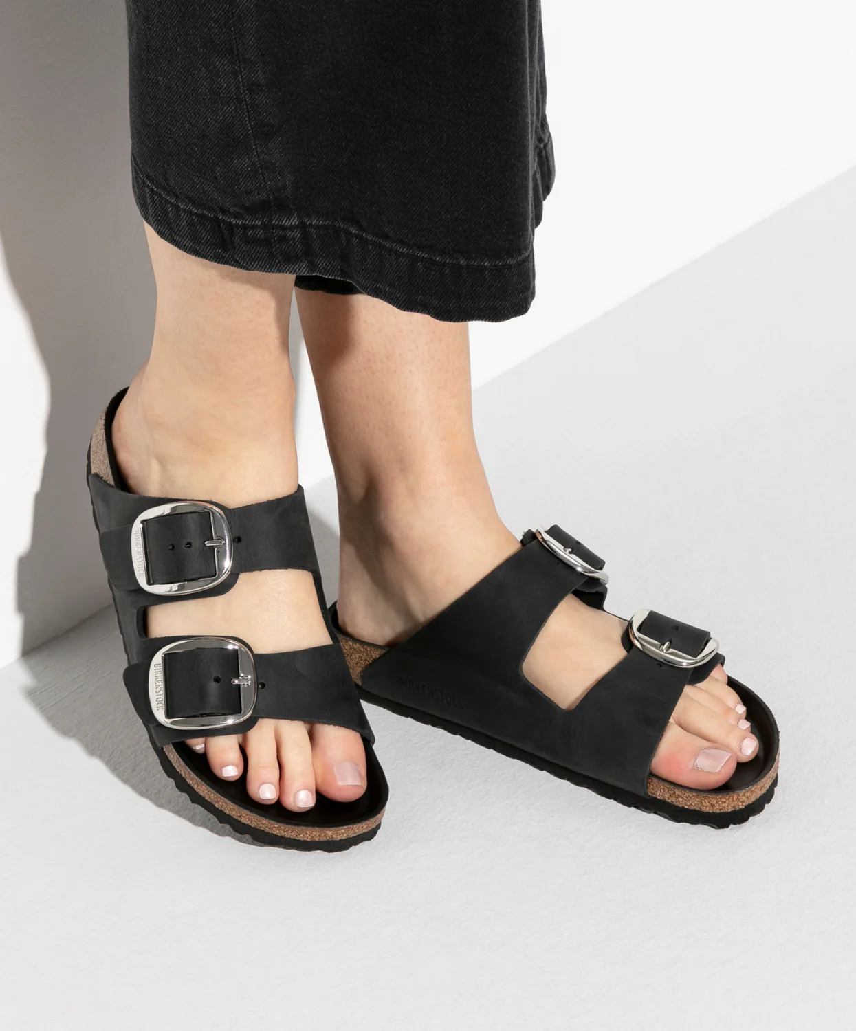 Birkenstock Arizona Big Buckle Oiled Leather Black Sandals - Image 3