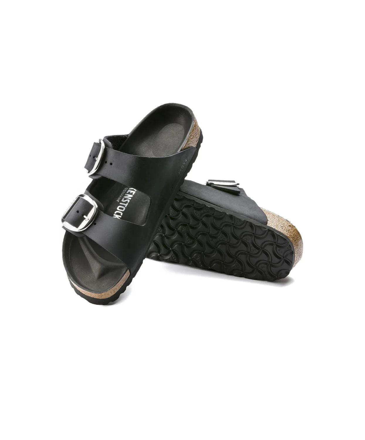 Birkenstock Arizona Big Buckle Oiled Leather Black Sandals - Image 4