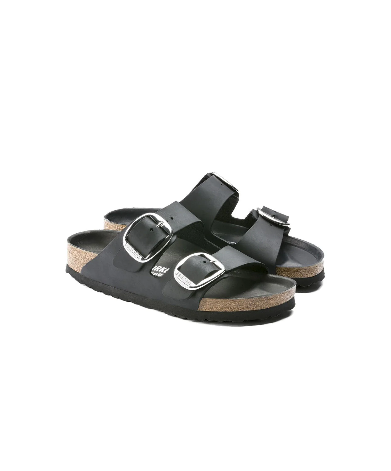 Birkenstock Arizona Big Buckle Oiled Leather Black Sandals - Image 5