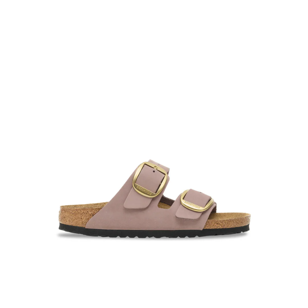 Birkenstock Arizona Big Buckle Nubuck Leather Faded Purple Sandals