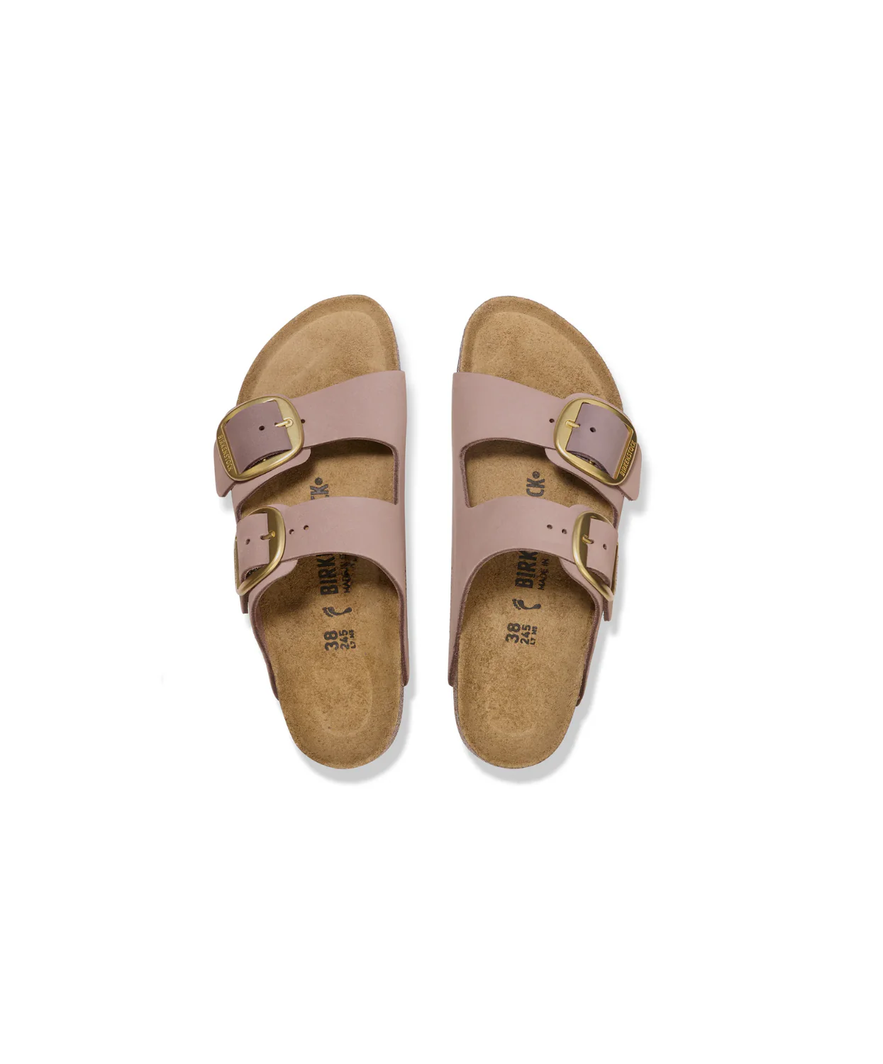 Birkenstock Arizona Big Buckle Nubuck Leather Faded Purple Sandals - Image 3