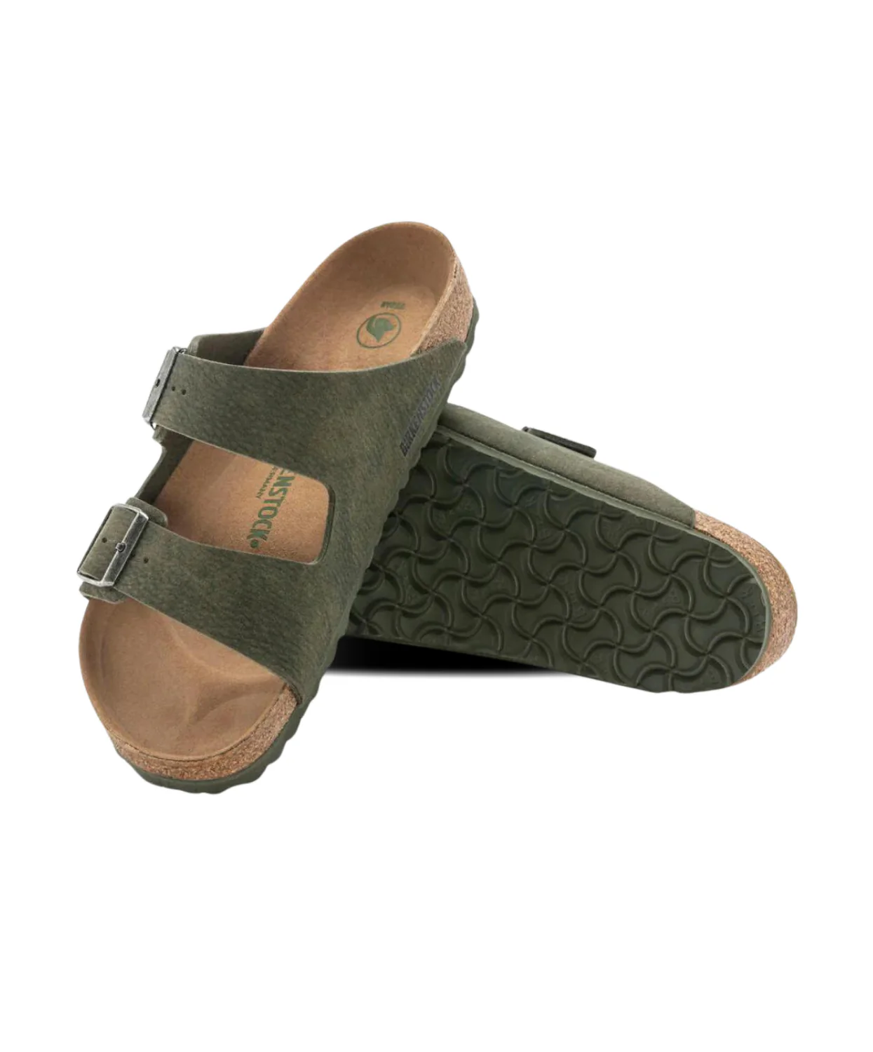 Birkenstock Arizona BirkiBuc Desert Dust Thyme Vegan Sandals - Image 4