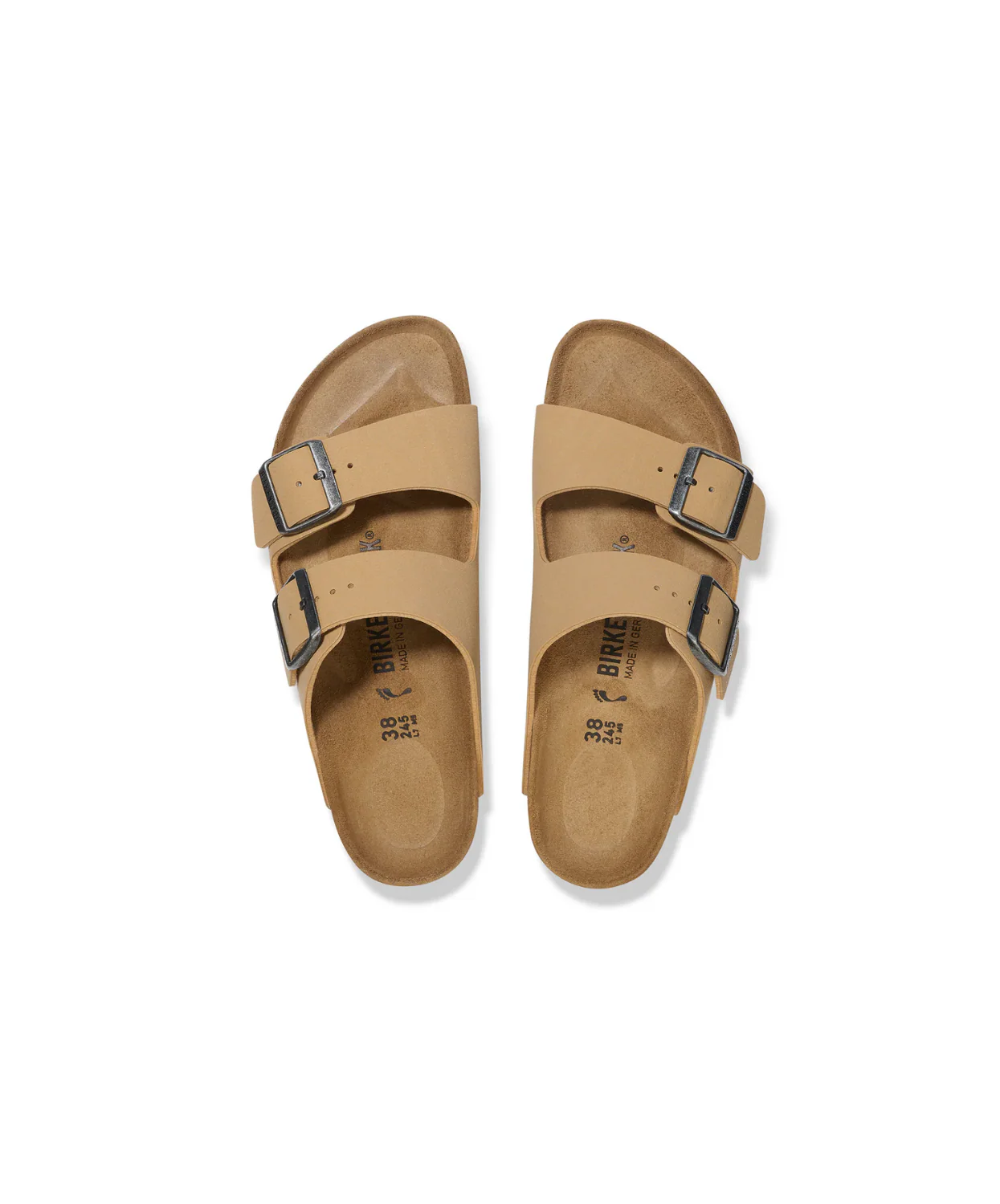Birkenstock Arizona BirkiBuc Latte Cream Sandals - Image 5