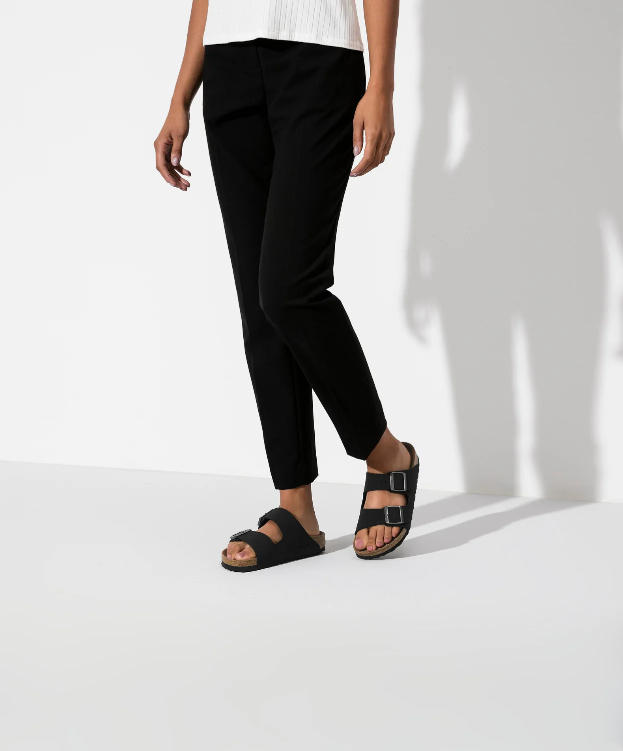 Birkenstock Arizona BirkiBuc/MicroFibre Black Vegan Sandals - Image 2