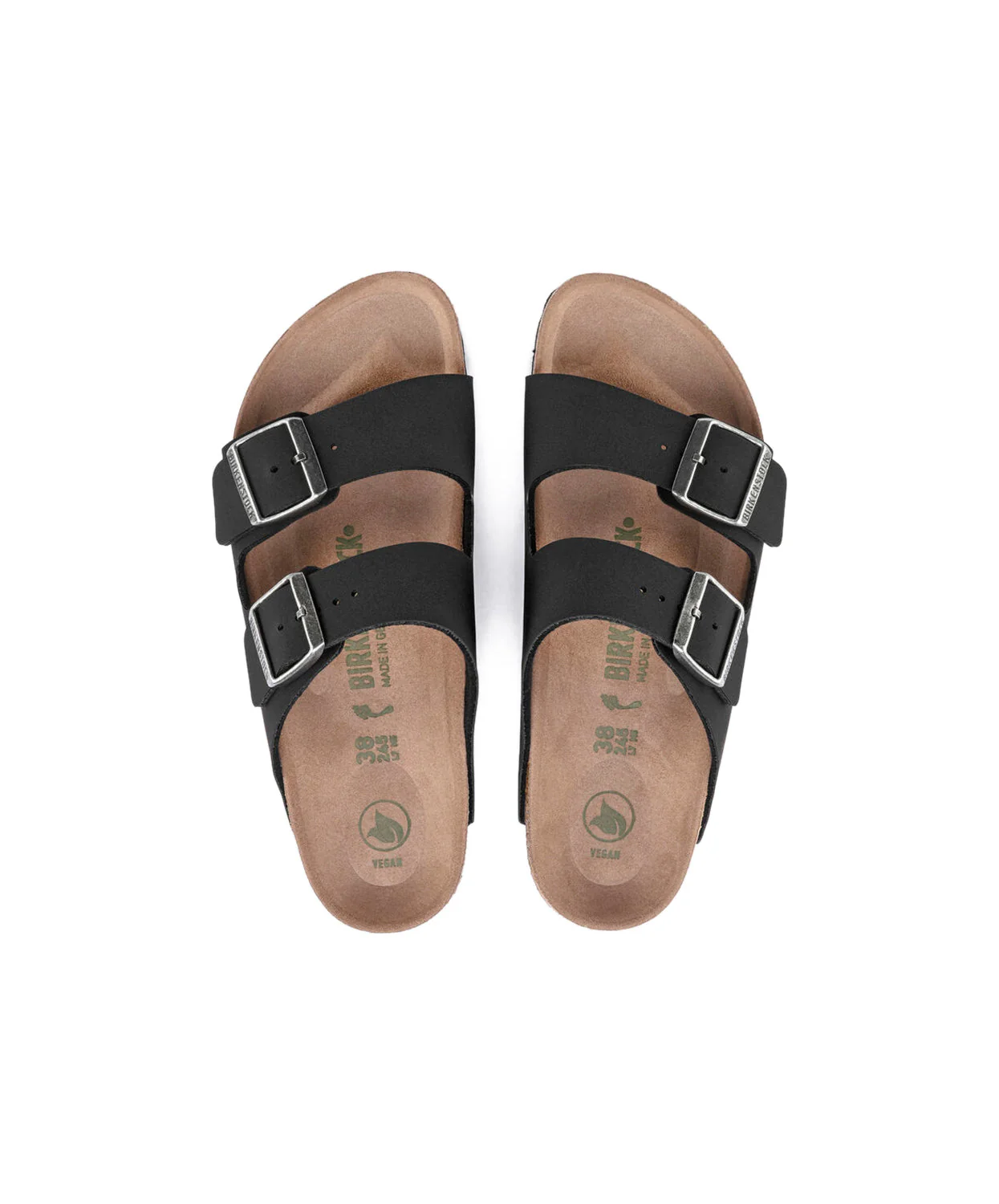 Birkenstock Arizona BirkiBuc/MicroFibre Black Vegan Sandals - Image 6