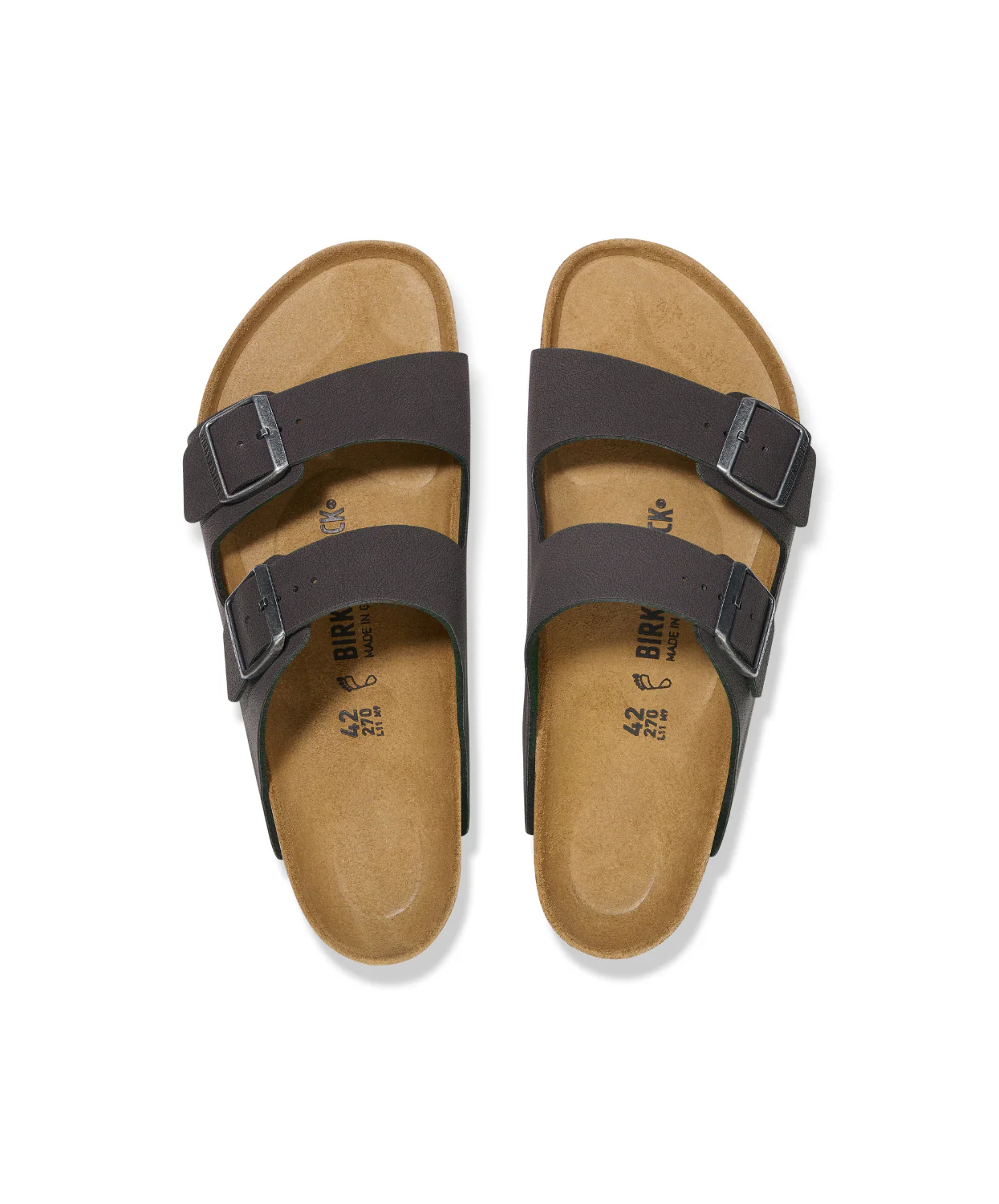 Birkenstock Arizona BirkiBuc Velvet Grey Sandals - Image 5