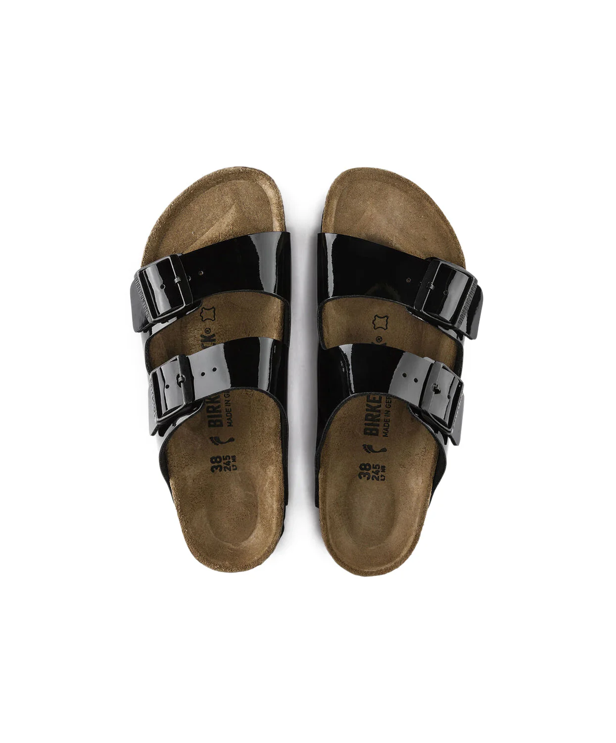 Birkenstock Arizona Birko-Flor Black Patent Sandals - Image 5
