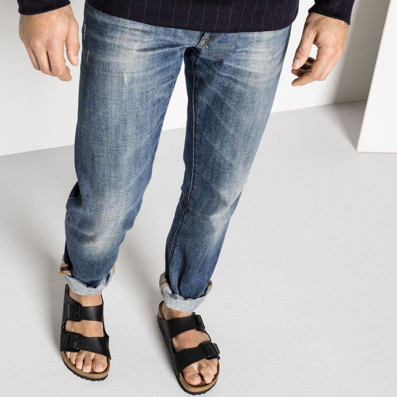 Birkenstock Arizona Birko-Flor Black Soft Footbed Sandals - Image 2