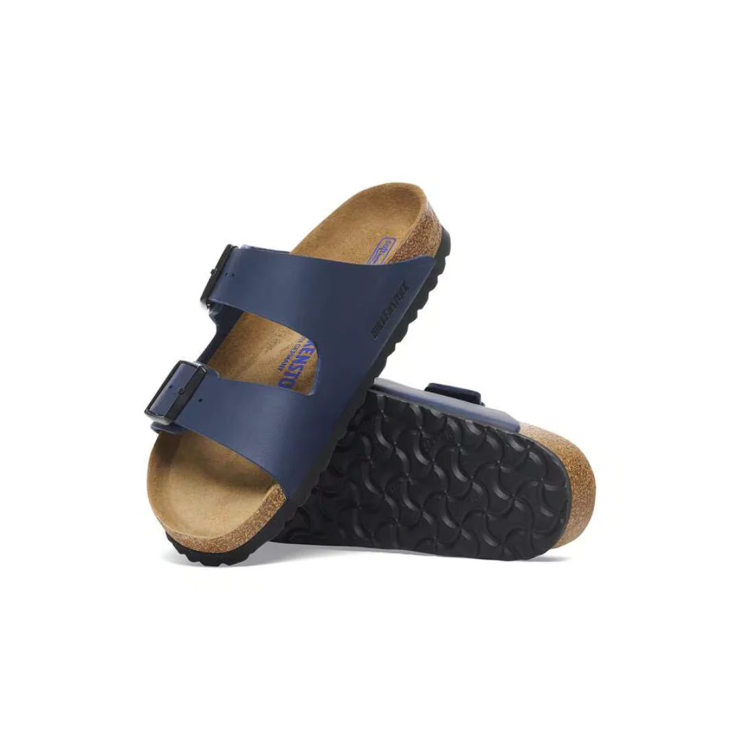 Birkenstock Arizona Birko-Flor Blue Soft Footbed Sandals - Image 3