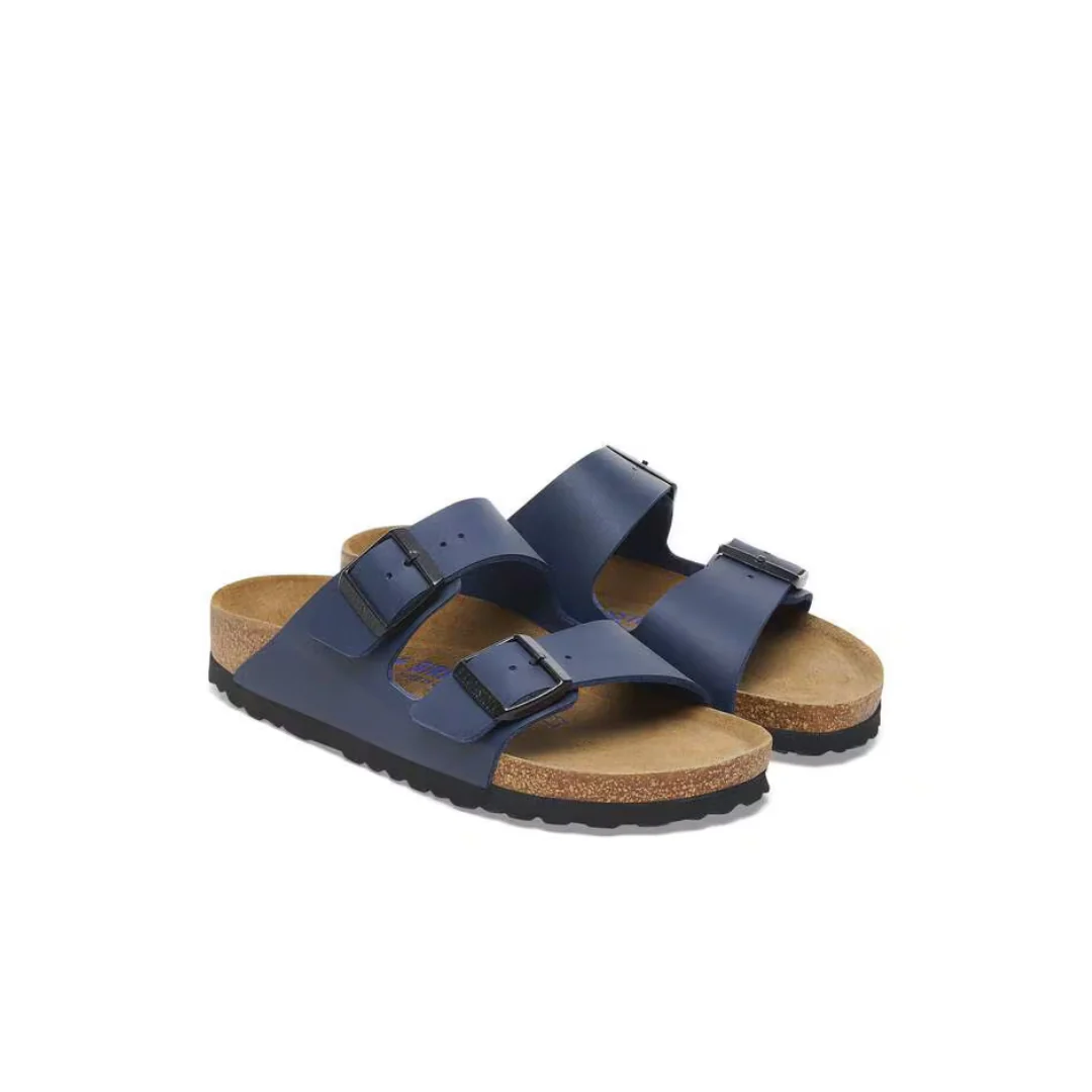 Birkenstock Arizona Birko-Flor Blue Soft Footbed Sandals - Image 4