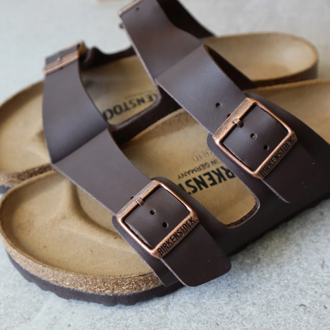 Birkenstock Arizona Birko-Flor Dark Brown Soft Footbed Sandals - Image 3