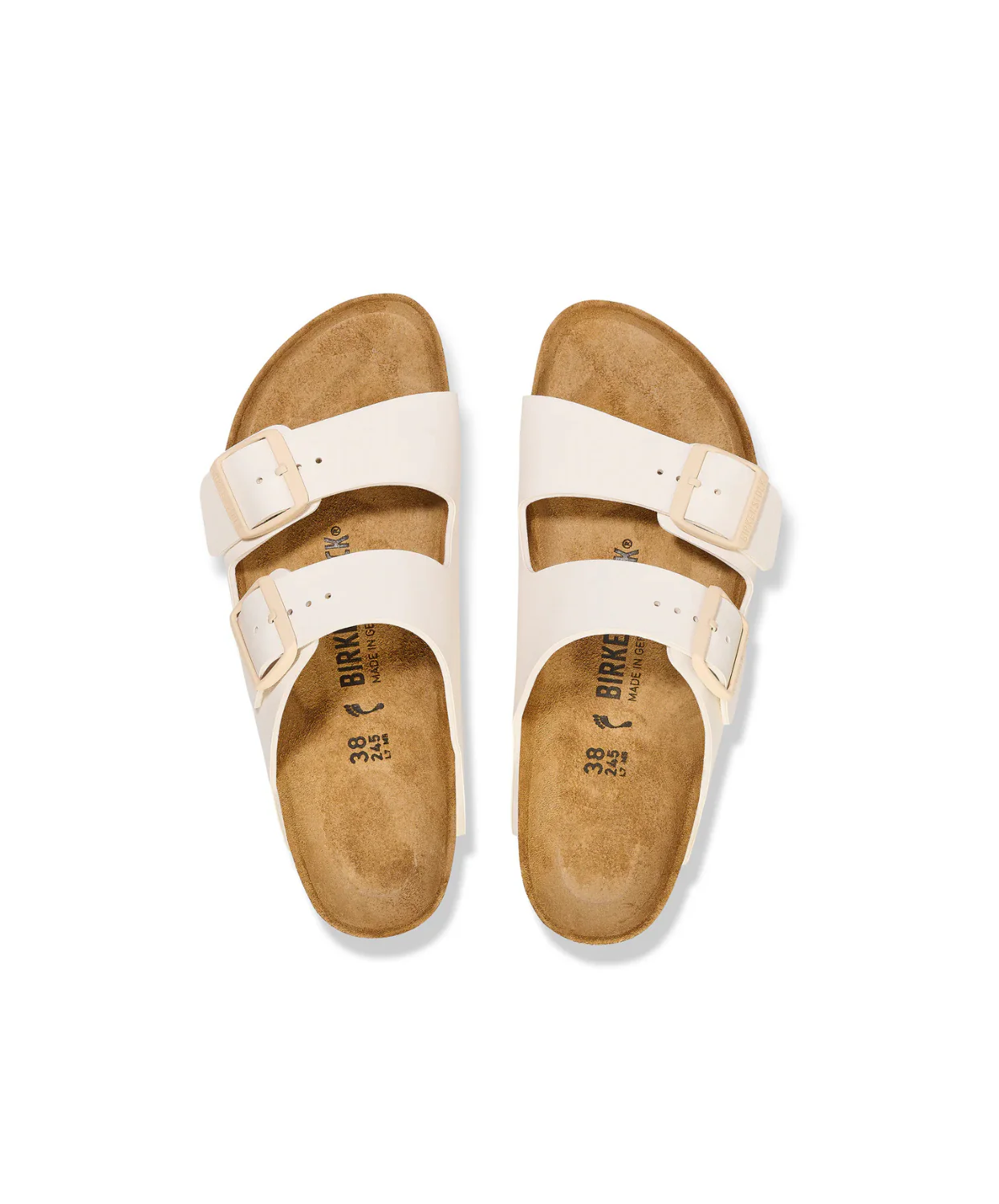 Birkenstock Arizona Birko-Flor Eggshell Sandals - Image 5