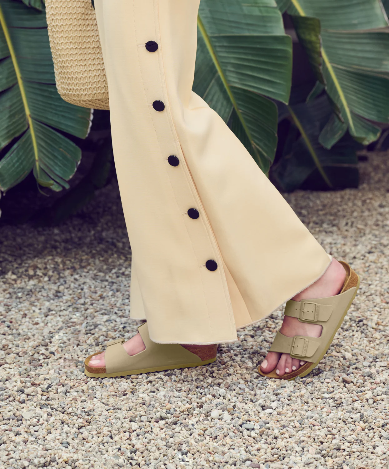 Birkenstock Arizona Birko-Flor Faded Khaki Sandals - Image 2