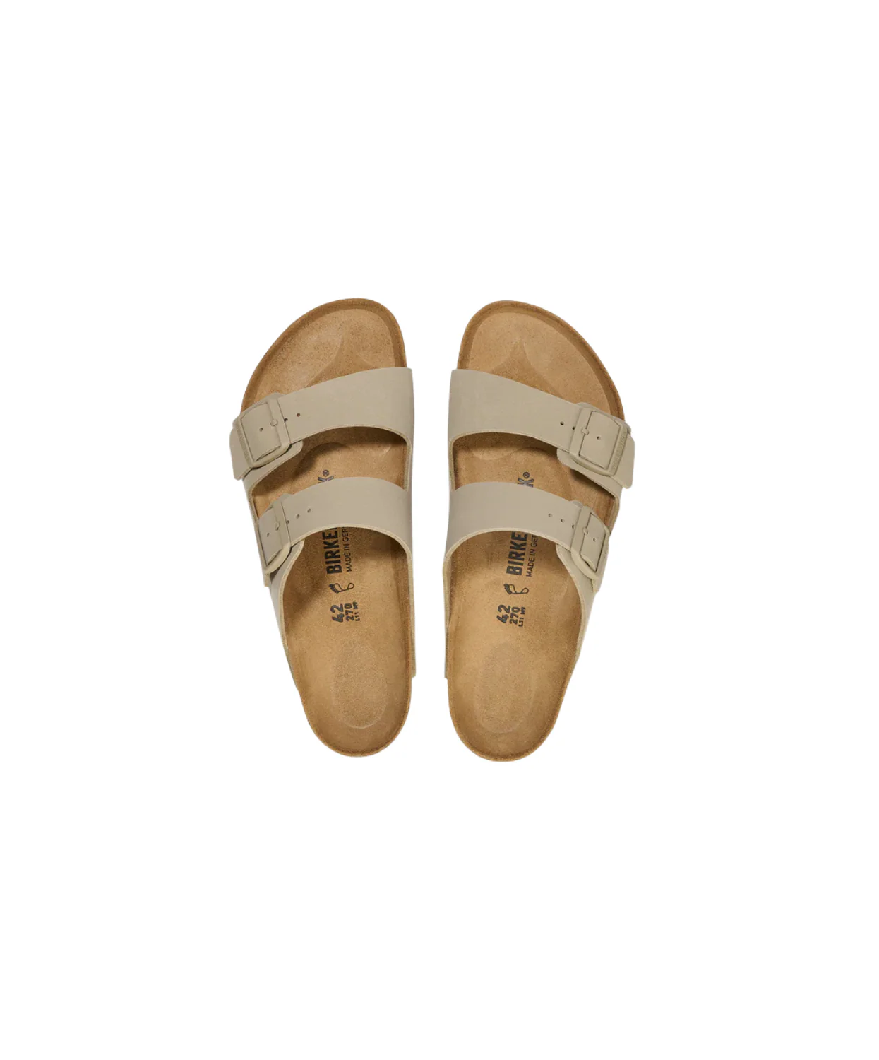 Birkenstock Arizona Birko-Flor Faded Khaki Sandals - Image 5