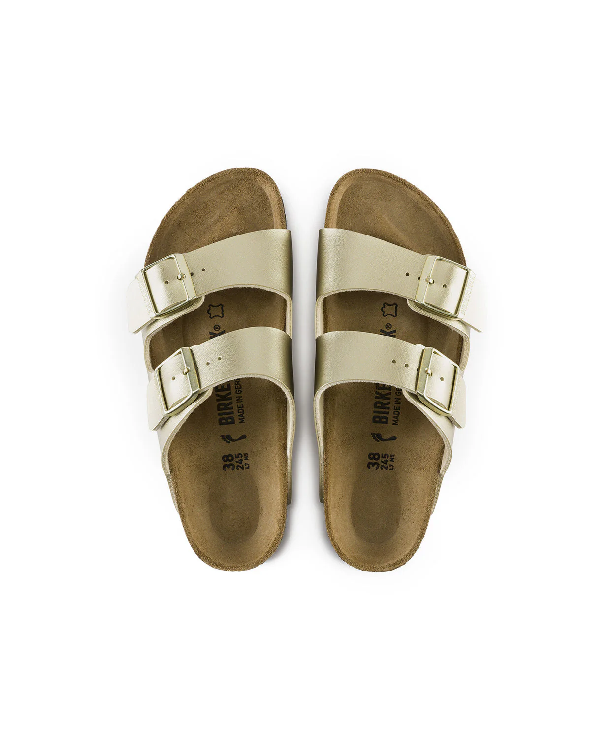Birkenstock Arizona Birko-Flor Gold Sandals - Image 6