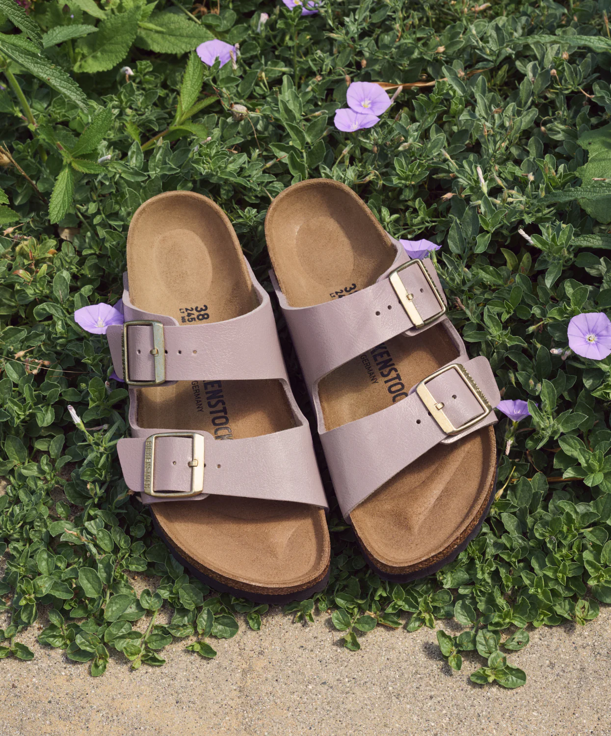 Birkenstock Arizona Birko-Flor Graceful Faded Purple Sandals - Image 3