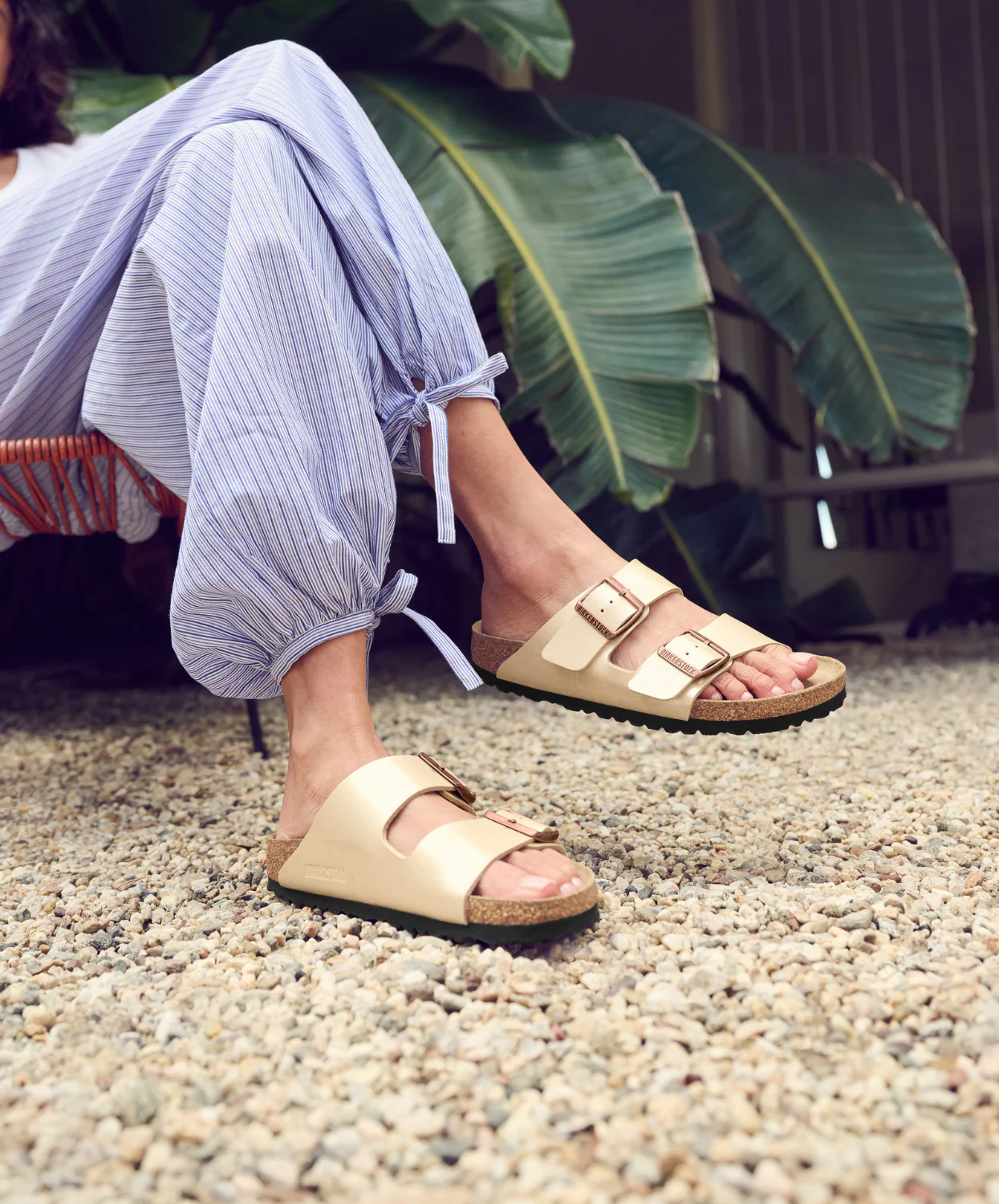 Birkenstock Arizona Birko-Flor Graceful Pearl White Sandals - Image 3
