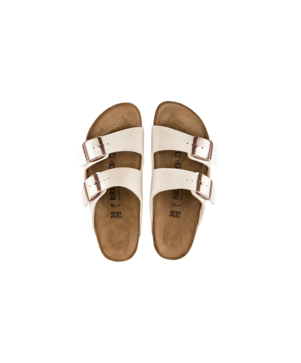 Birkenstock Arizona Birko-Flor Graceful Pearl White Sandals - Image 5