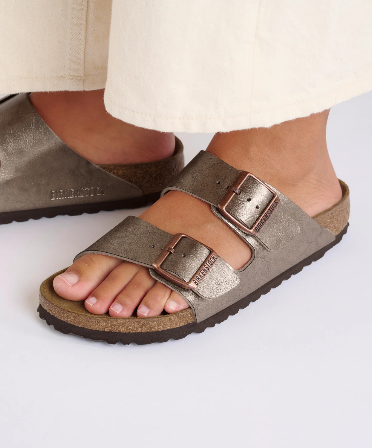 Birkenstock Arizona Birko-Flor Graceful Taupe Sandals - Image 2