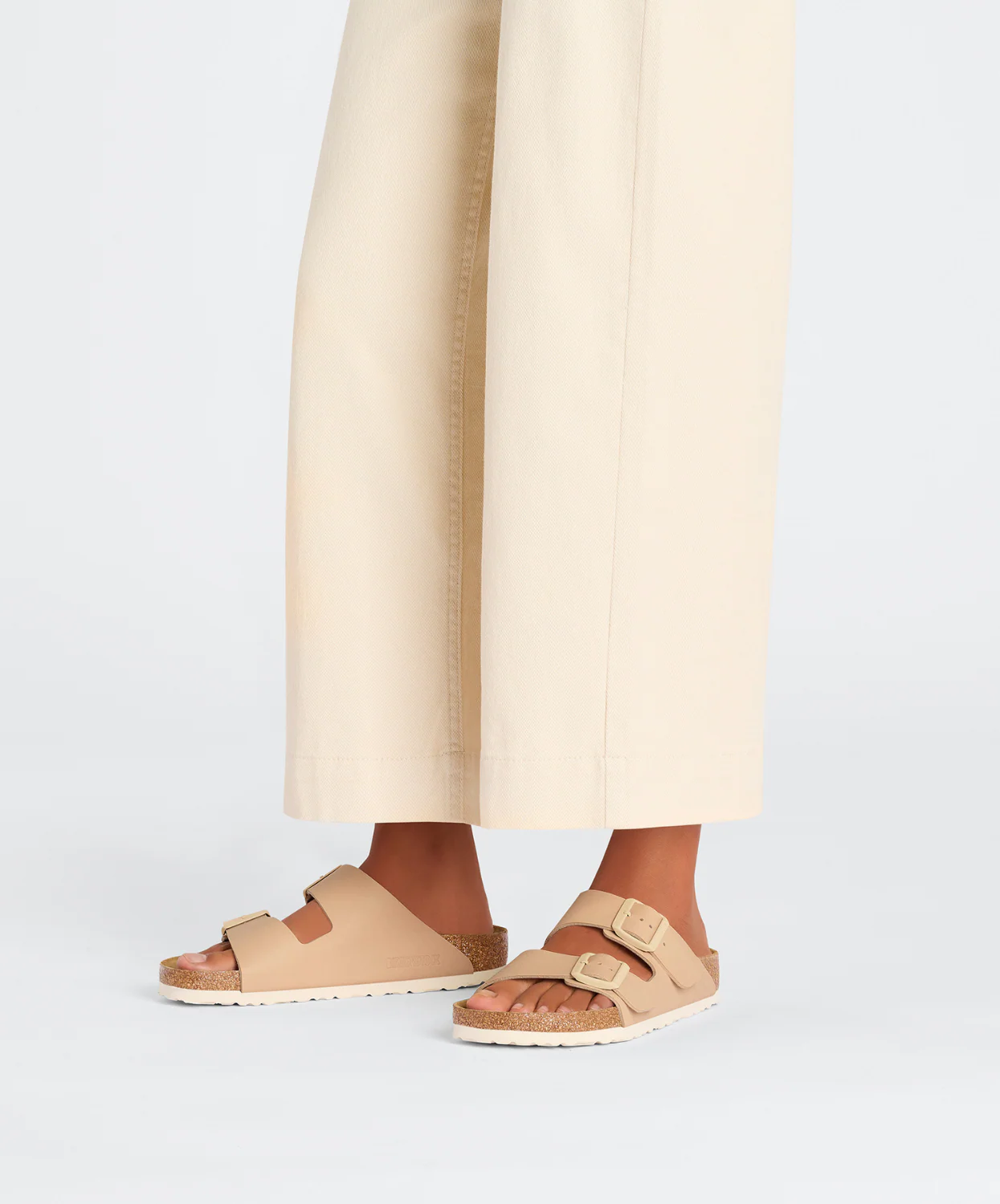 Birkenstock Arizona Birko-Flor New Beige Sandals - Image 2