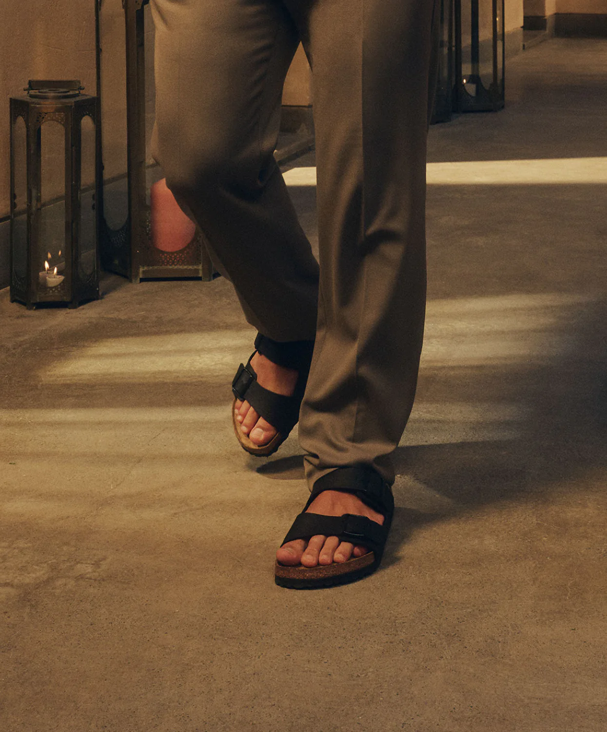 Birkenstock Arizona Birko-Flor Saffiano Black Sandals - Image 2
