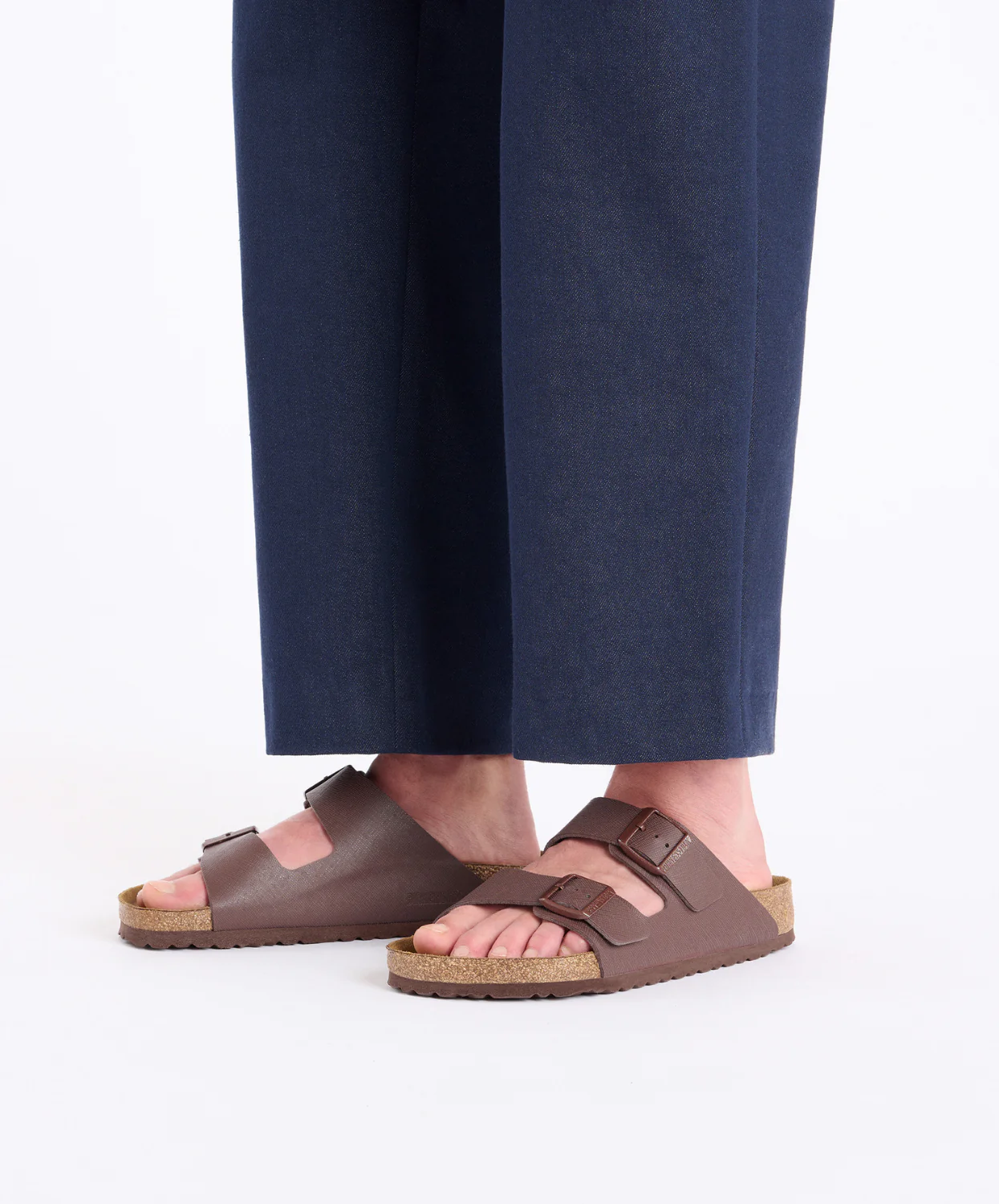 Birkenstock Arizona Birko-Flor Saffiano Roast Sandals - Image 2