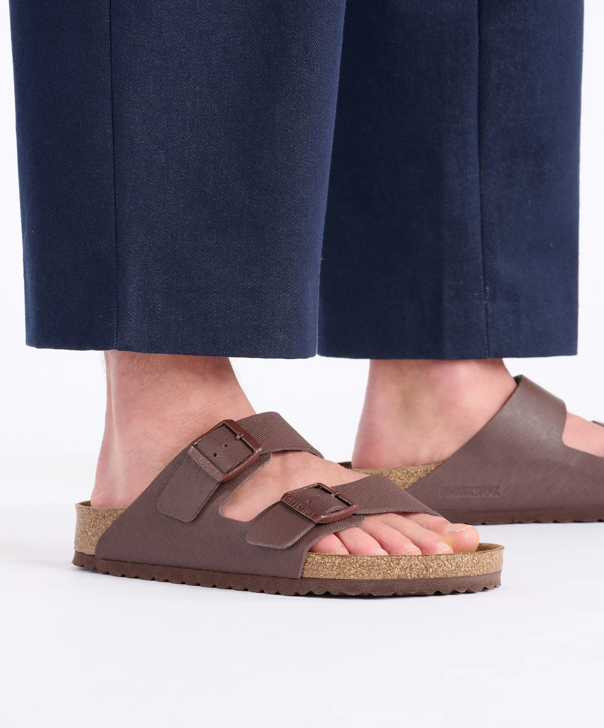 Birkenstock Arizona Birko-Flor Saffiano Roast Sandals - Image 3