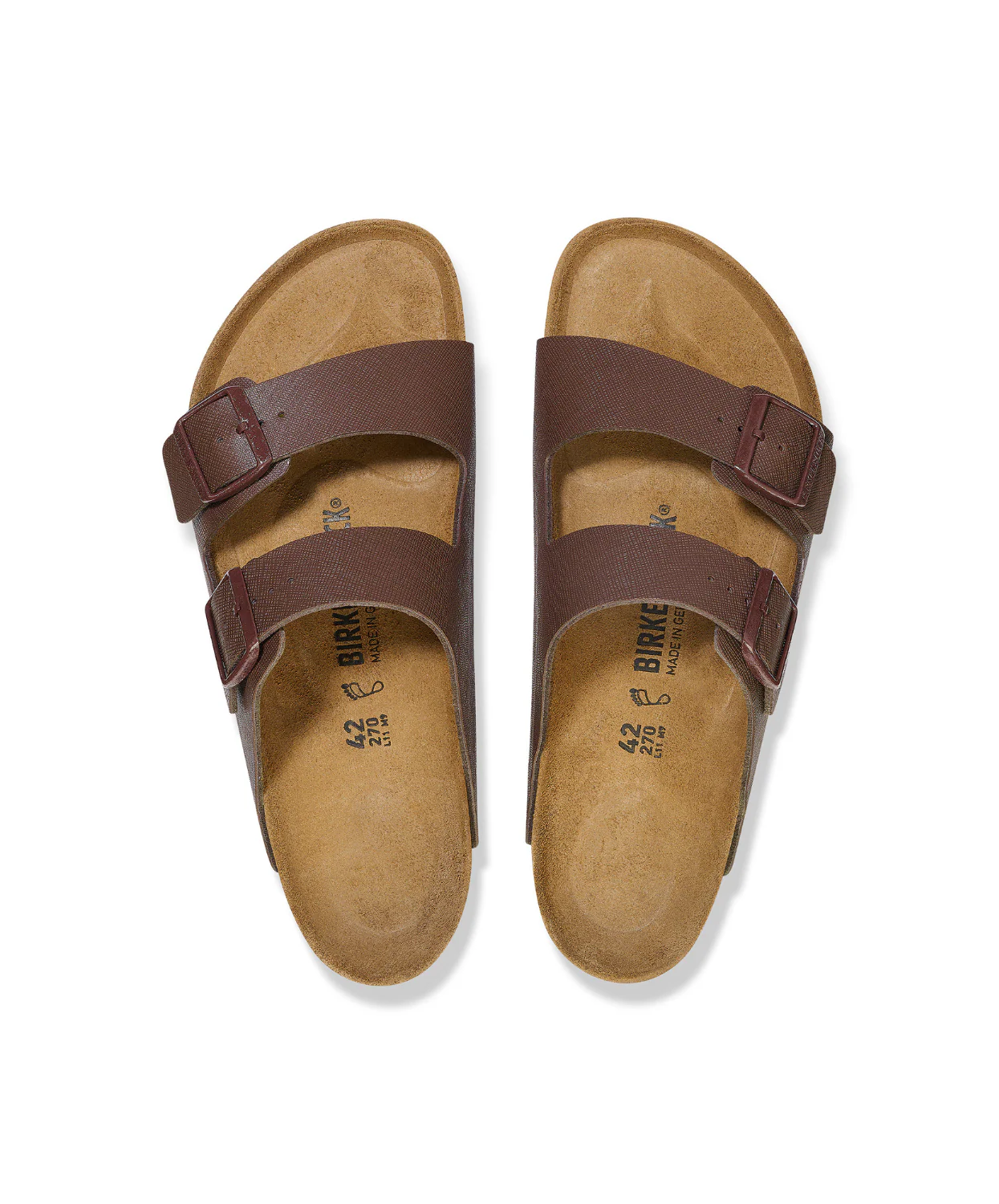Birkenstock Arizona Birko-Flor Saffiano Roast Sandals - Image 5
