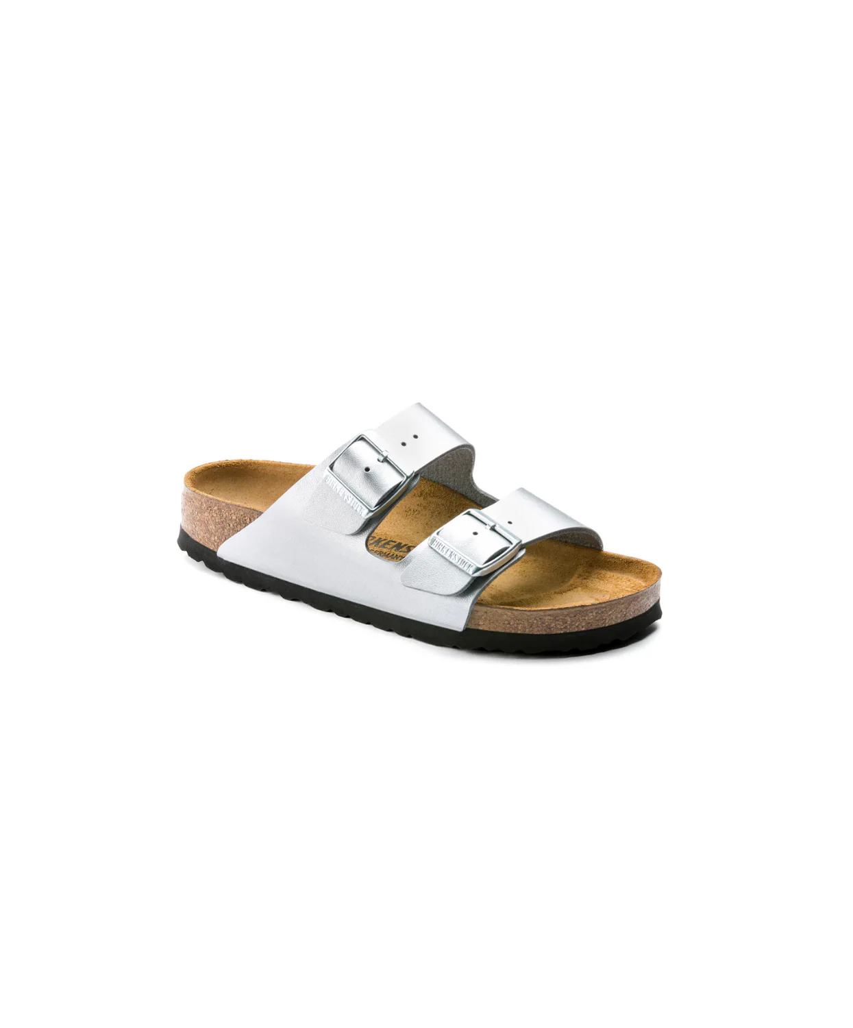 Birkenstock Arizona Birko-Flor Silver Sandals - Image 4