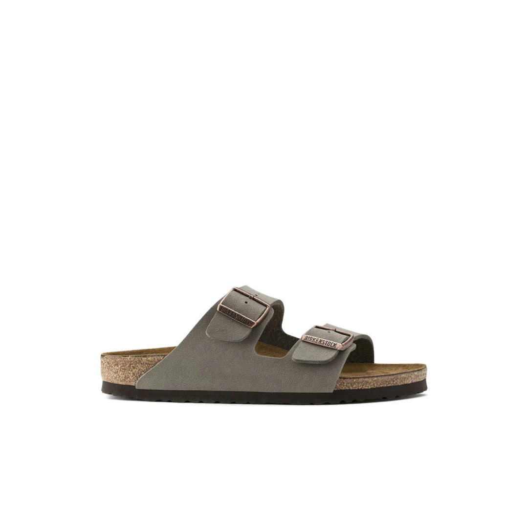 Birkenstock Arizona BirkiBuc Stone Sandals