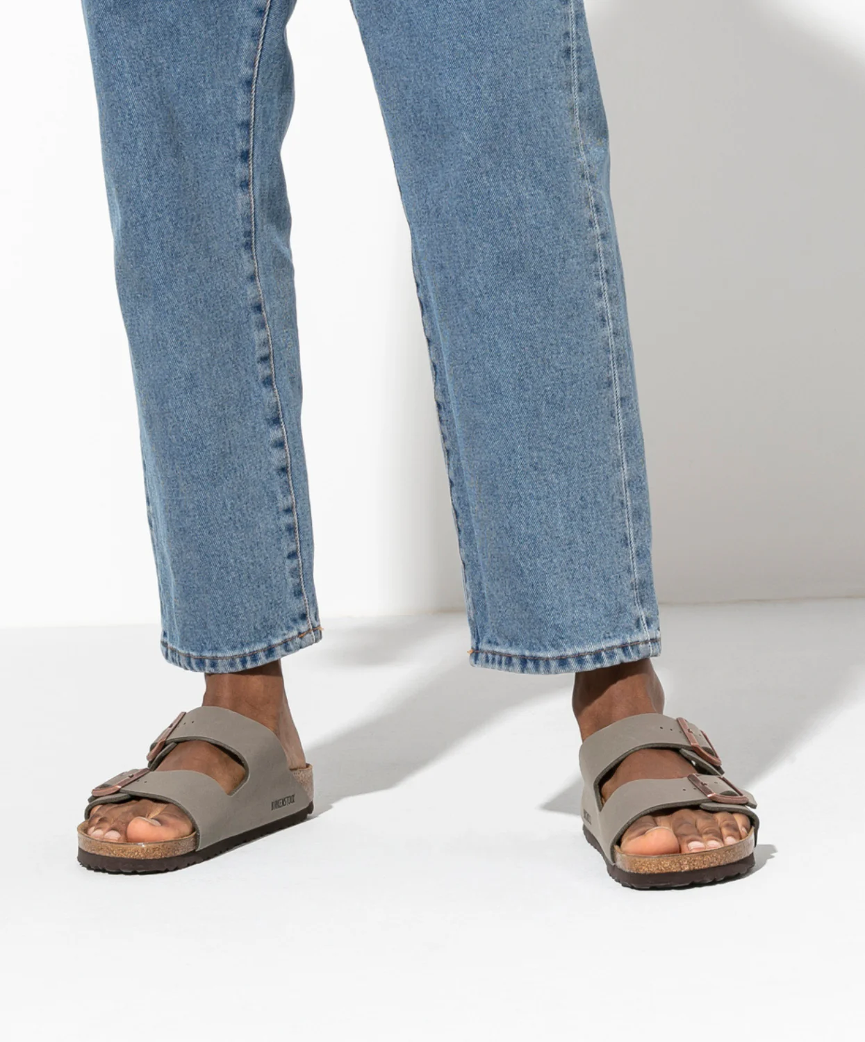 Birkenstock Arizona BirkiBuc Stone Sandals - Image 3