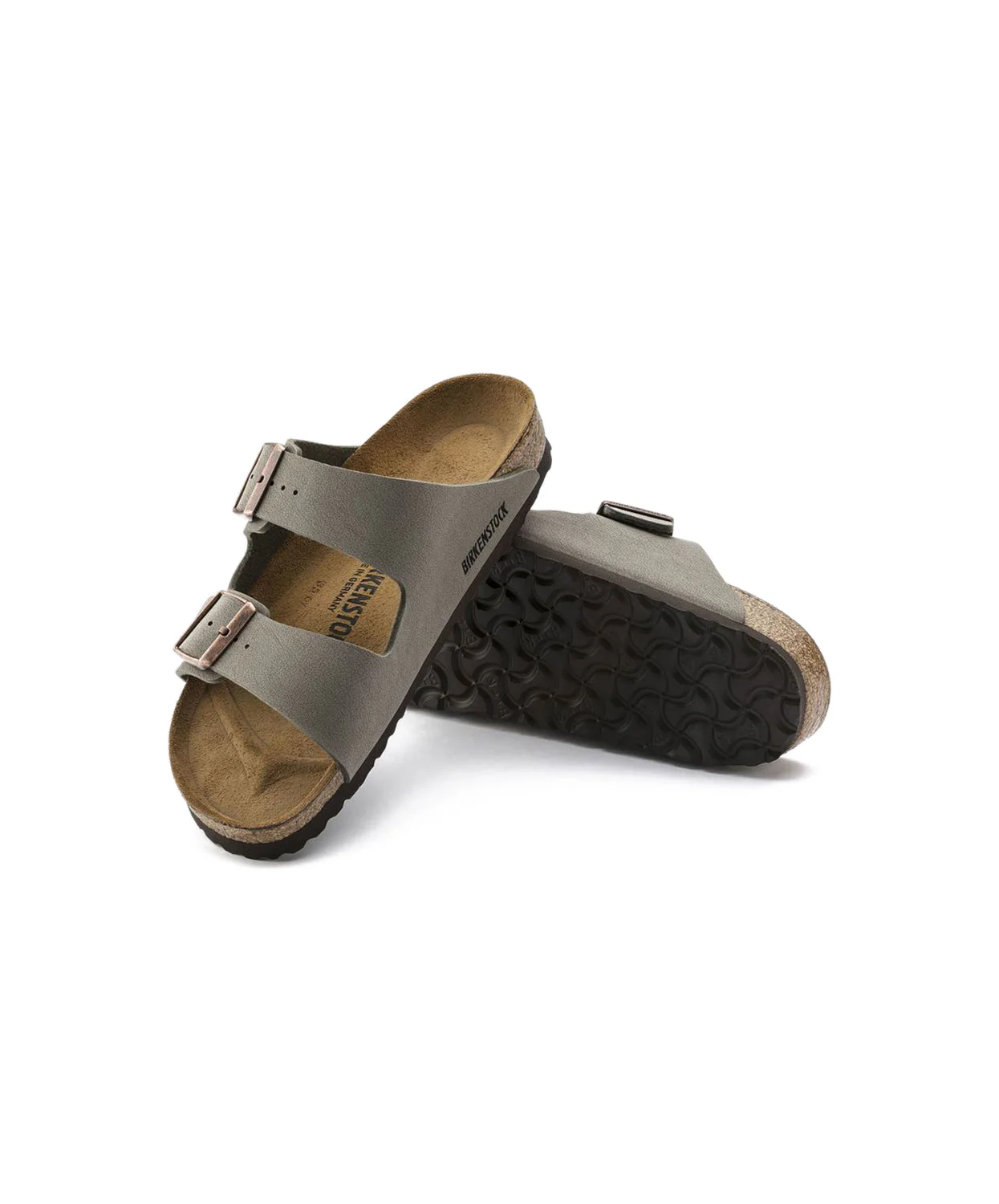 Birkenstock Arizona BirkiBuc Stone Sandals - Image 4