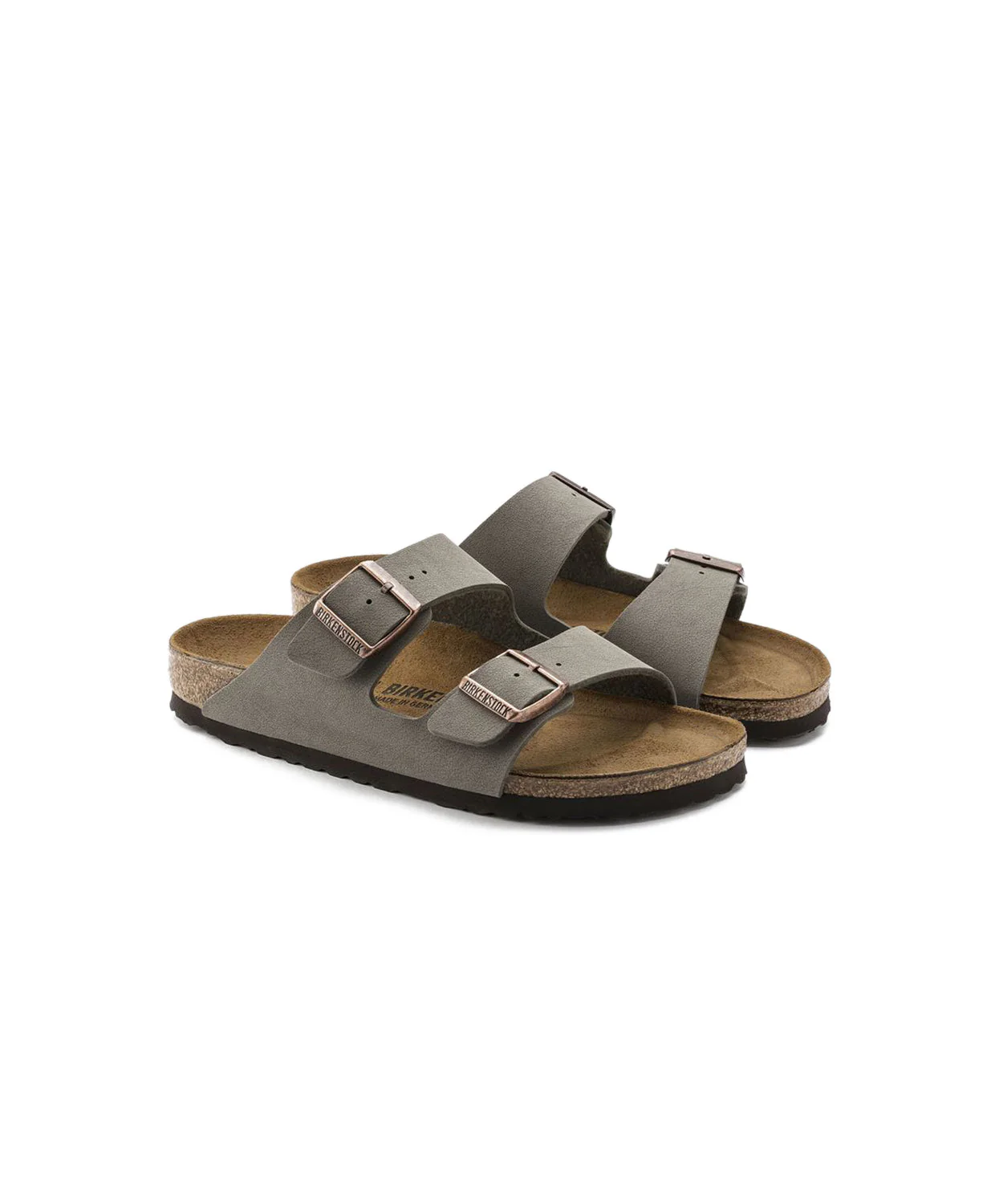 Birkenstock Arizona BirkiBuc Stone Sandals - Image 5