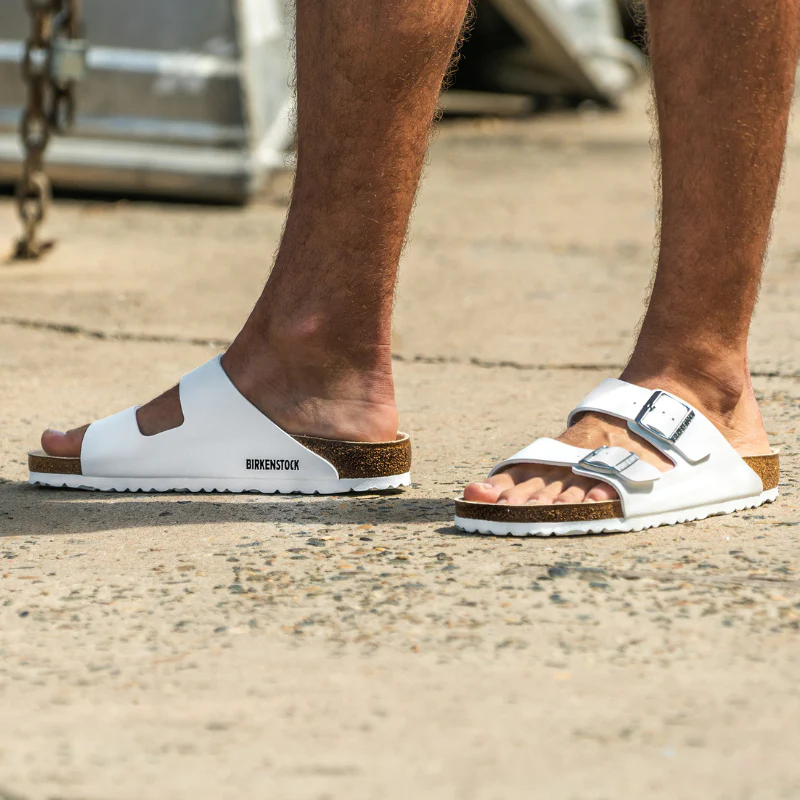 Birkenstock Arizona Birko-Flor White Sandals - Image 2