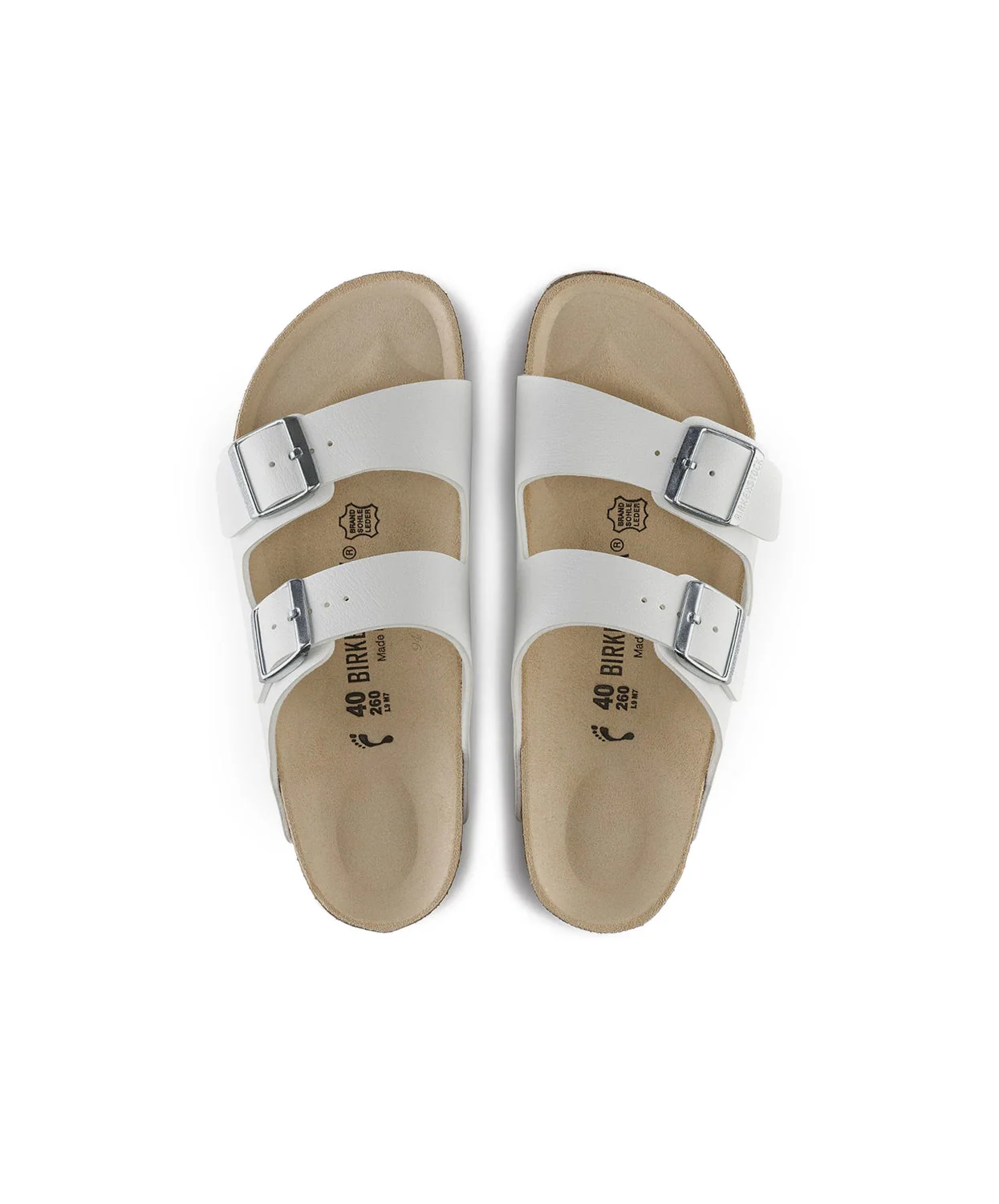 Birkenstock Arizona Birko-Flor White Sandals - Image 5