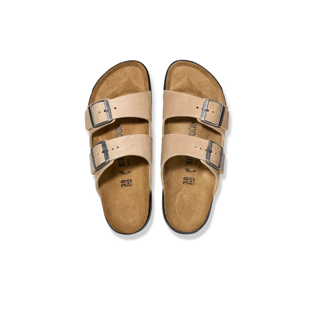 Birkenstock Arizona Cross Town Oiled Leather Tobacco Brown Womens Sandals - Image 8