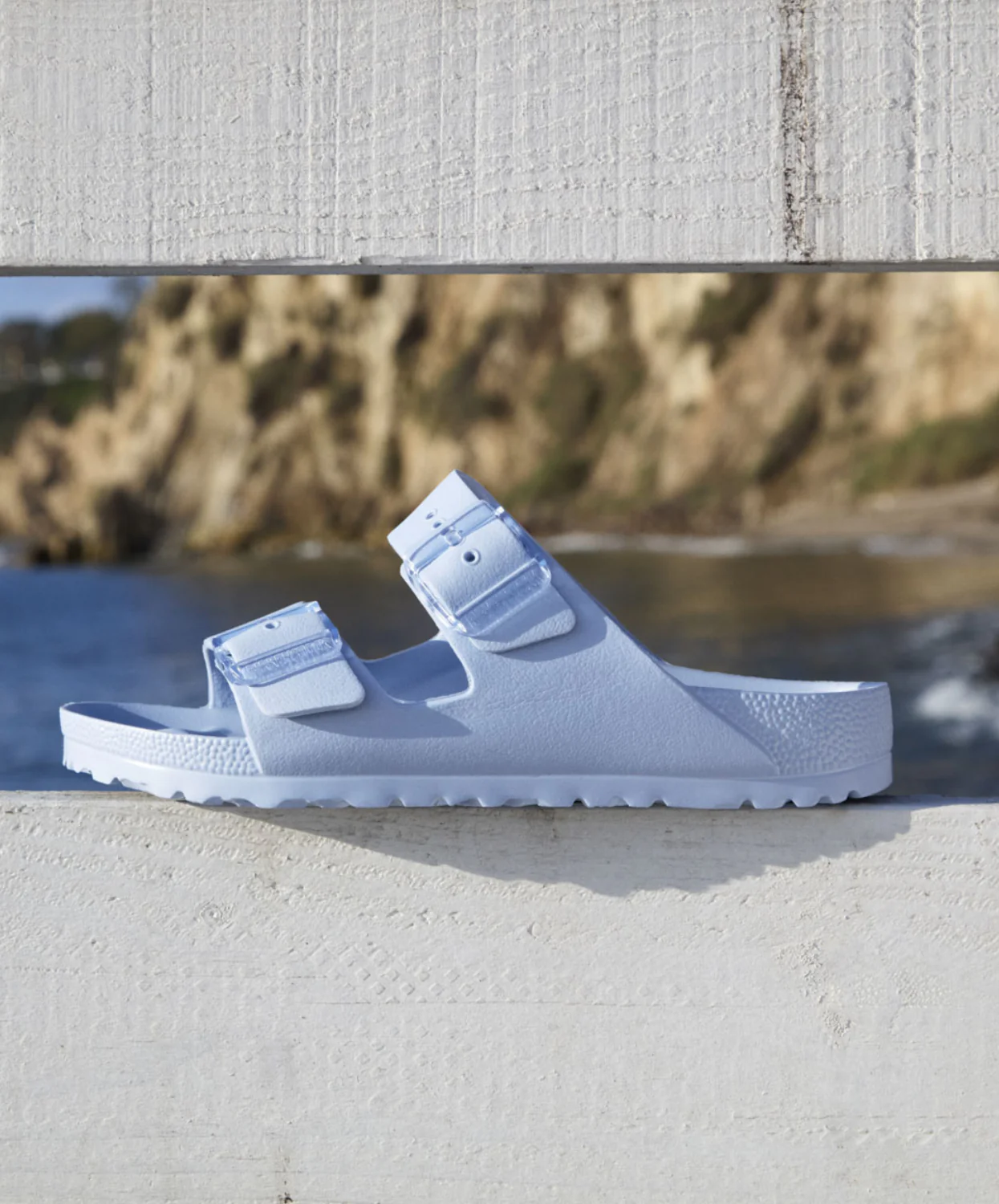 Birkenstock Arizona EVA Dusty Blue Stealth Buckle Sandals - Image 3