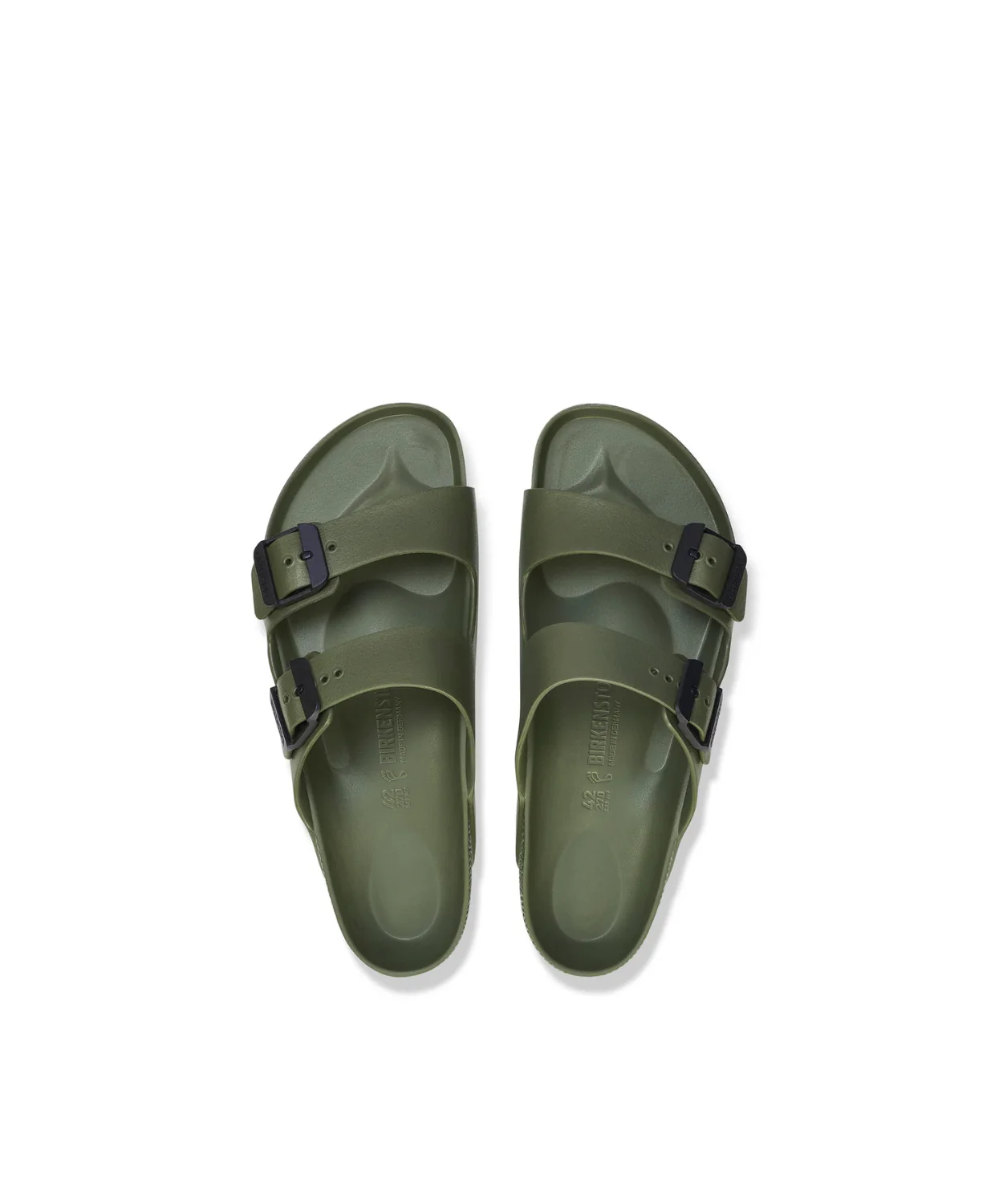 Birkenstock Arizona EVA Khaki Stealth Buckle Sandals - Image 5