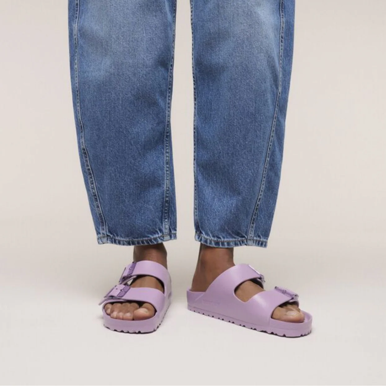 Birkenstock Arizona EVA Mauve Stealth Buckle Sandals - Image 2