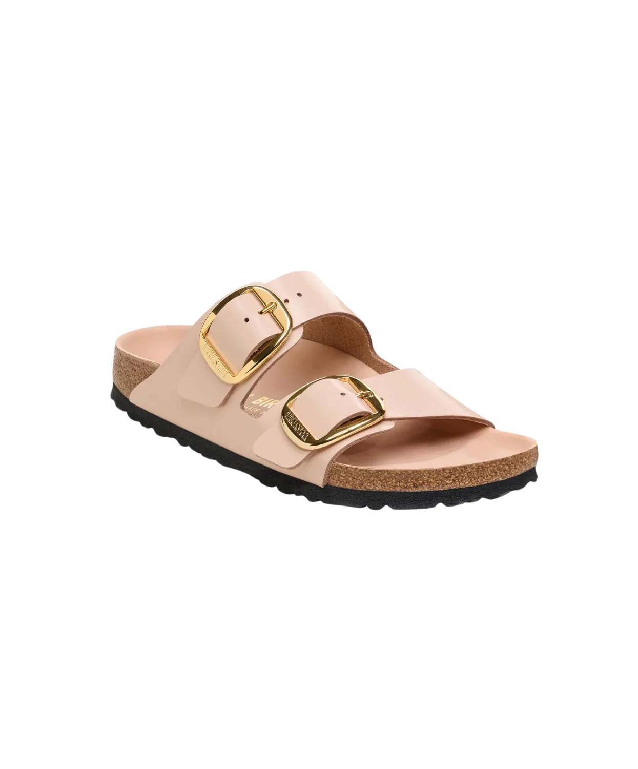Birkenstock Arizona Big Buckle High Shine Natural/Patent Leather New Beige Sandals - Image 4