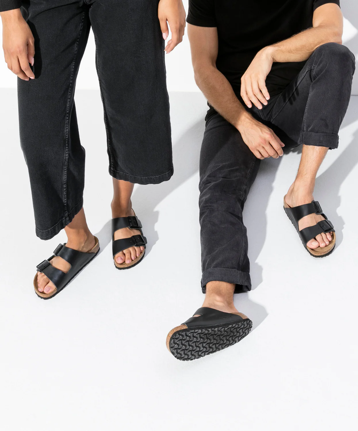 Birkenstock Arizona Leather Black Sandals - Image 3
