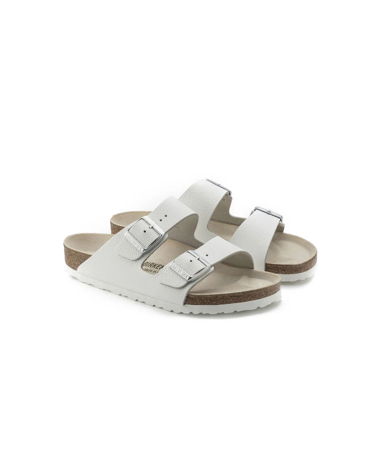 Birkenstock Arizona Leather White Sandals - Image 4